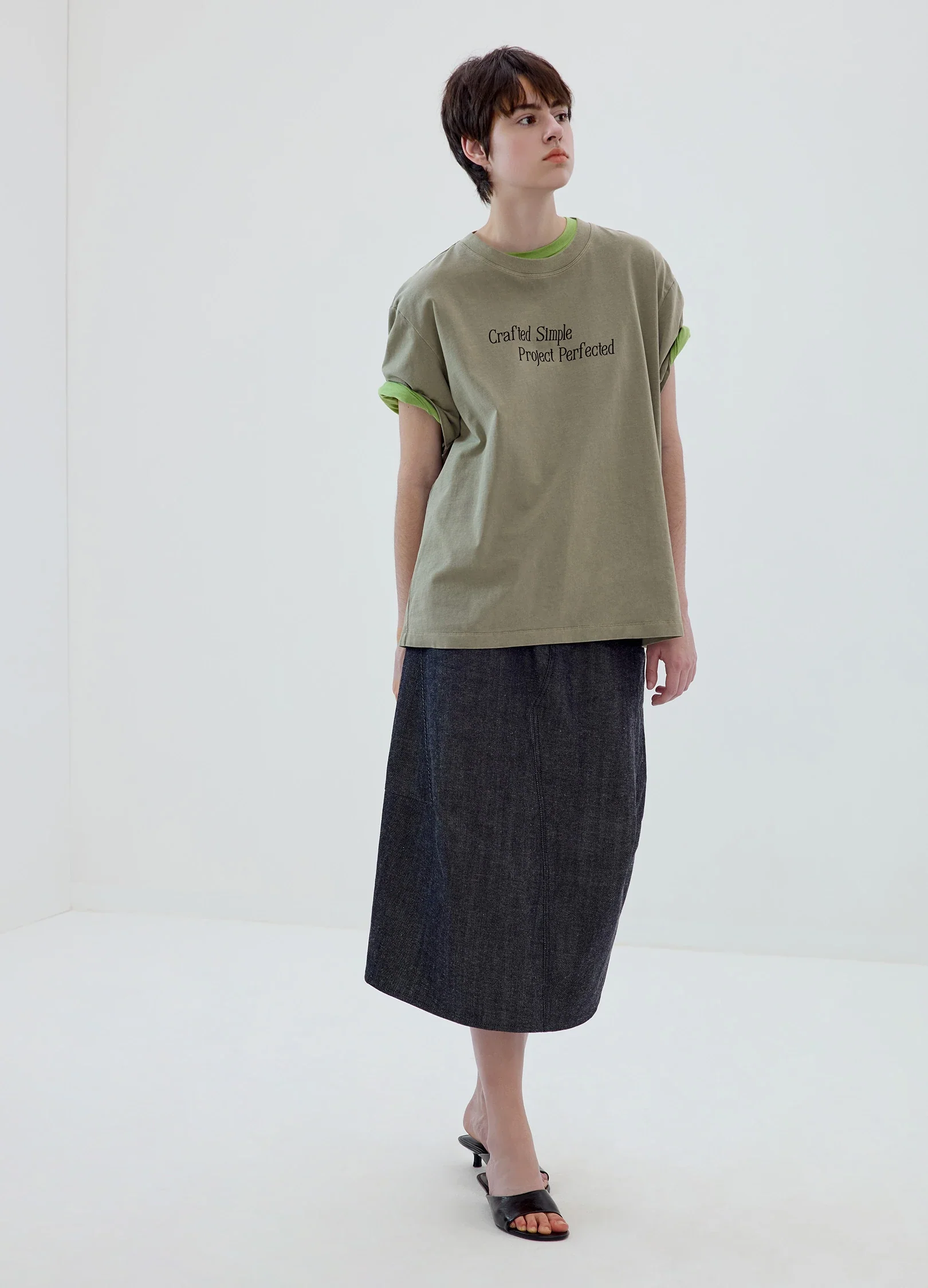 3D Cut Denim Skirt - Image 10