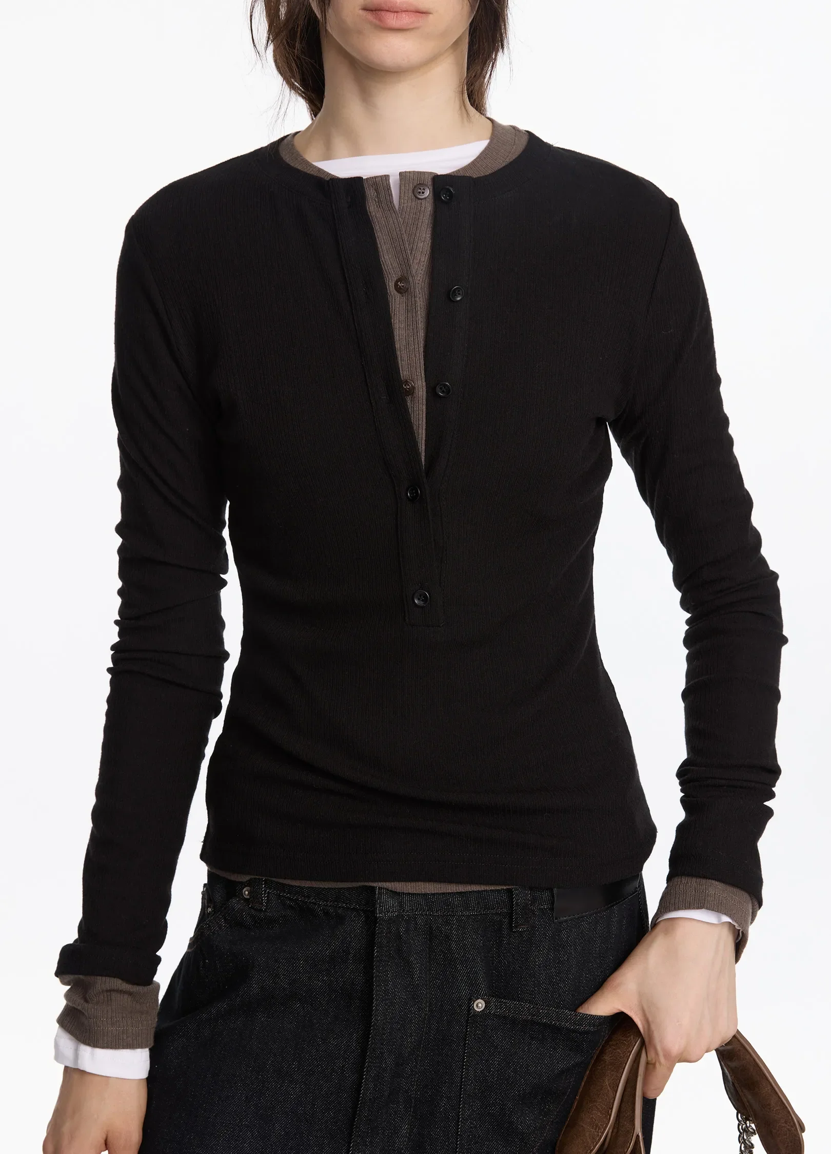 Acetate Henley Top - Image 4
