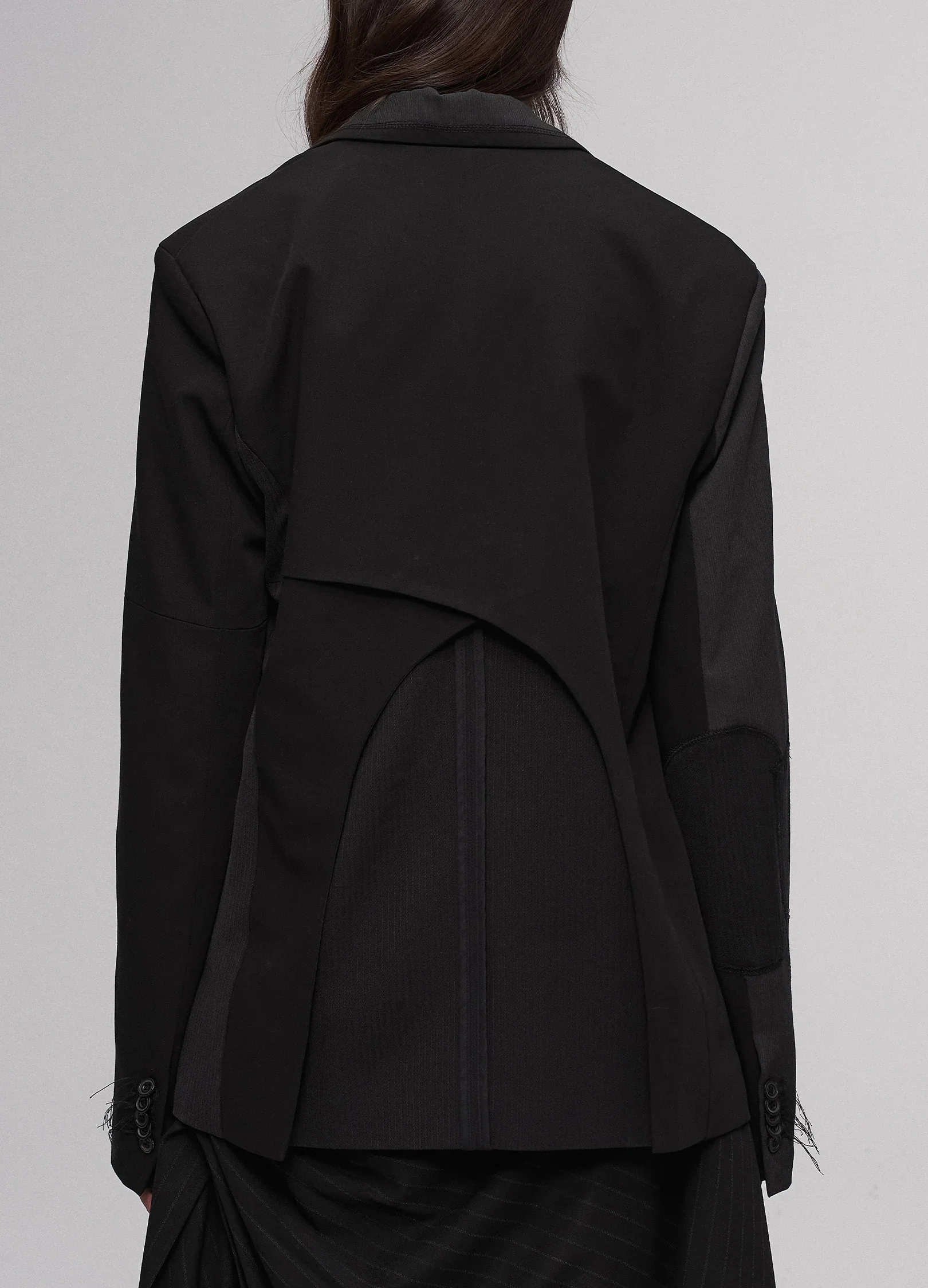 Asymmetrical Patchwork Blazer - Image 10