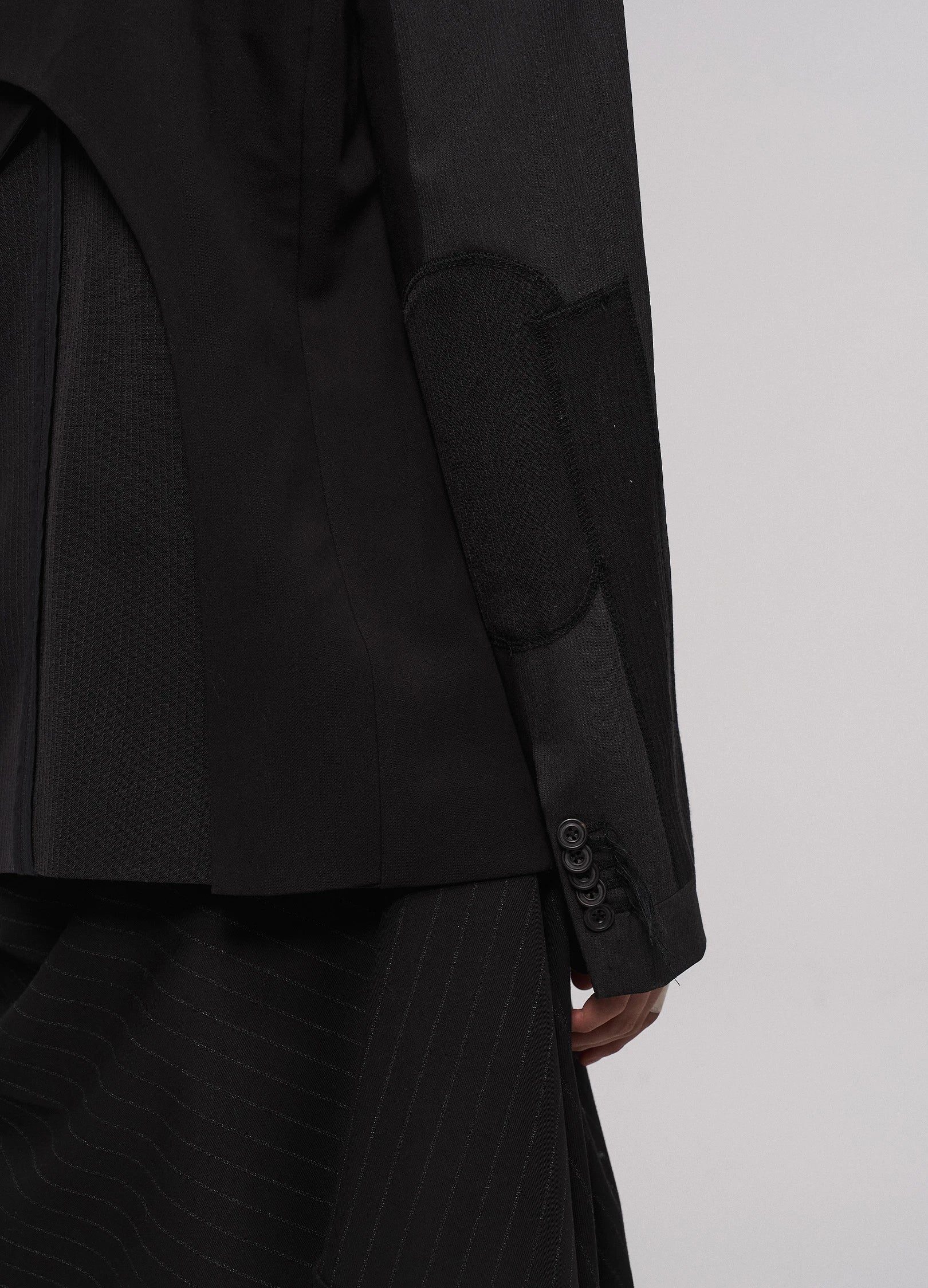 Asymmetrical Patchwork Blazer - Image 14