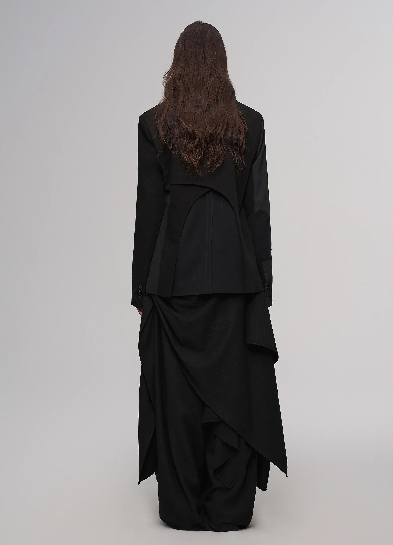 Asymmetrical Patchwork Blazer - Image 15