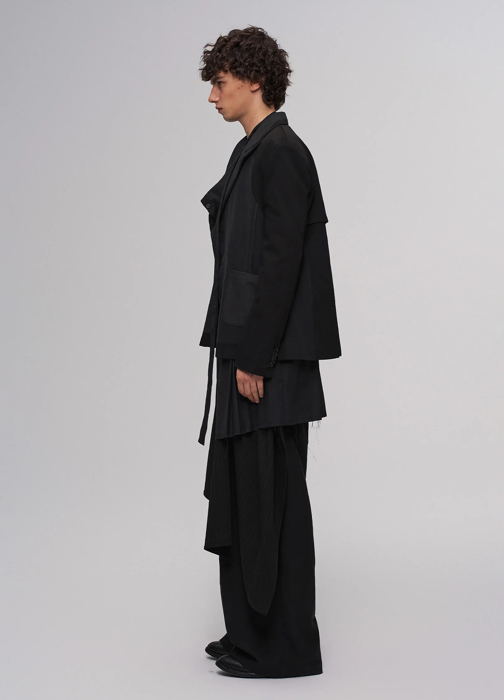 Asymmetrical Patchwork Blazer - Image 6