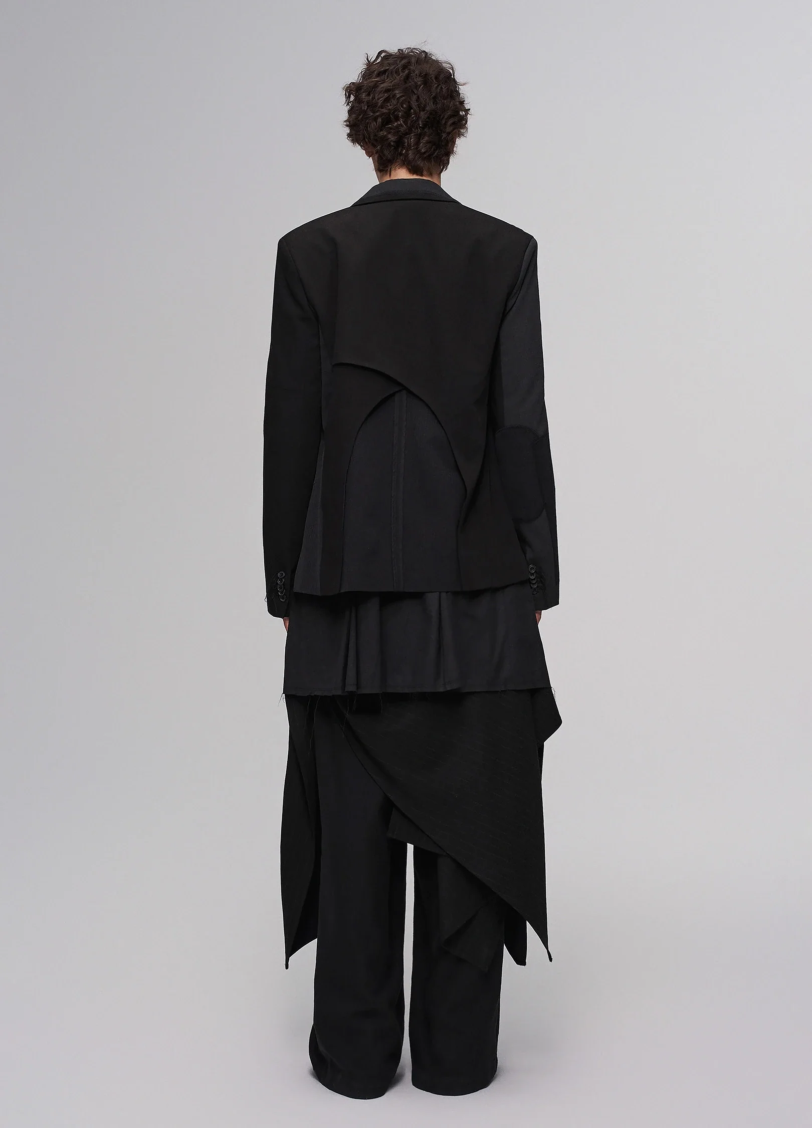 Asymmetrical Patchwork Blazer - Image 7