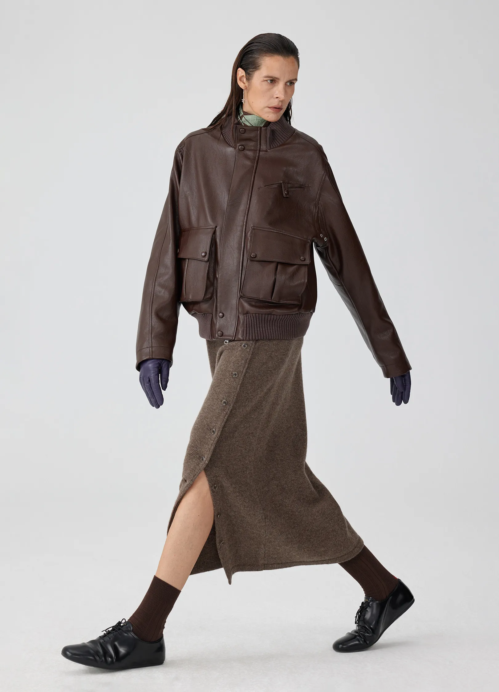 Button Knit Skirt - Image 3