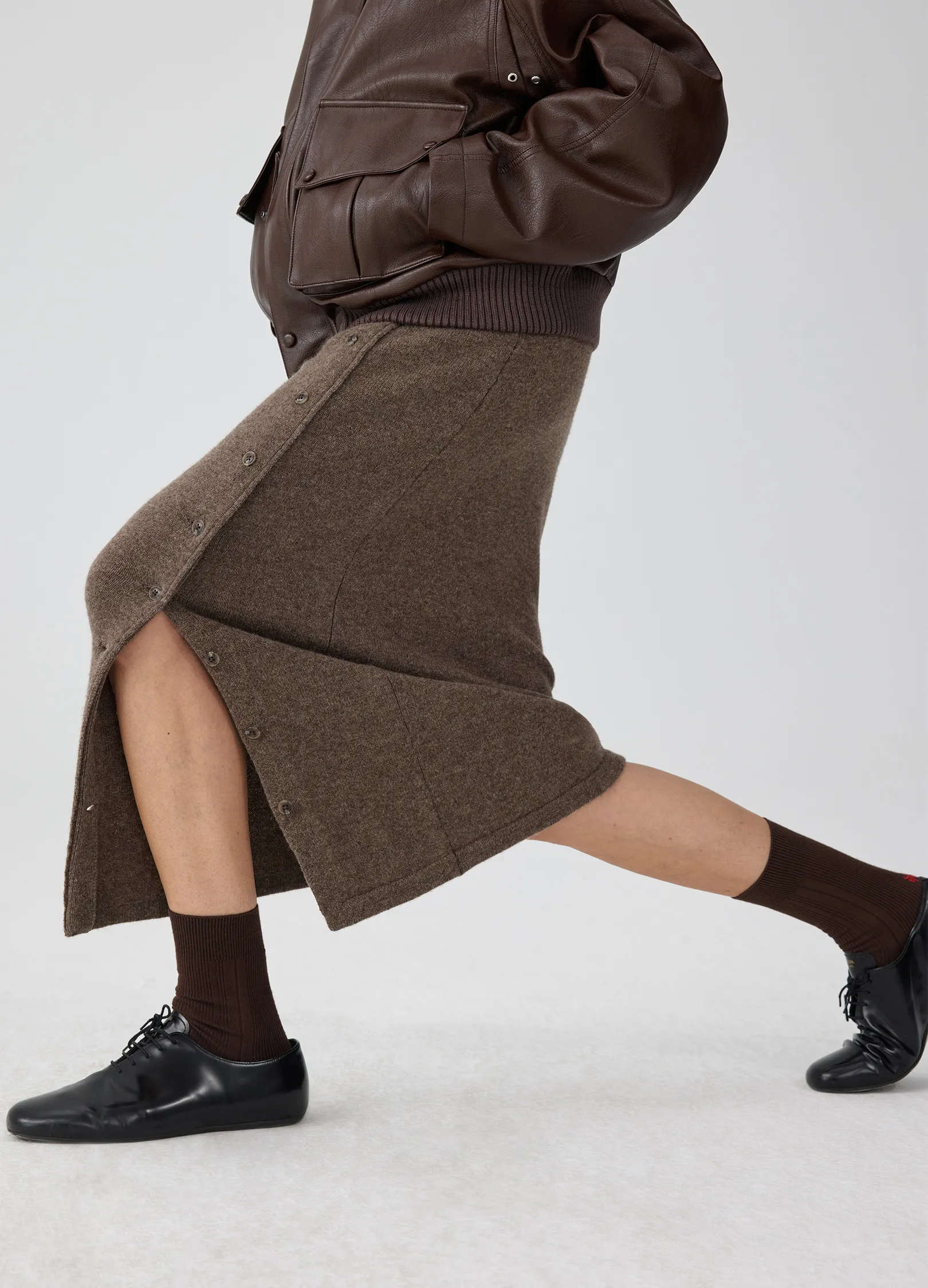 Button Knit Skirt - Image 8