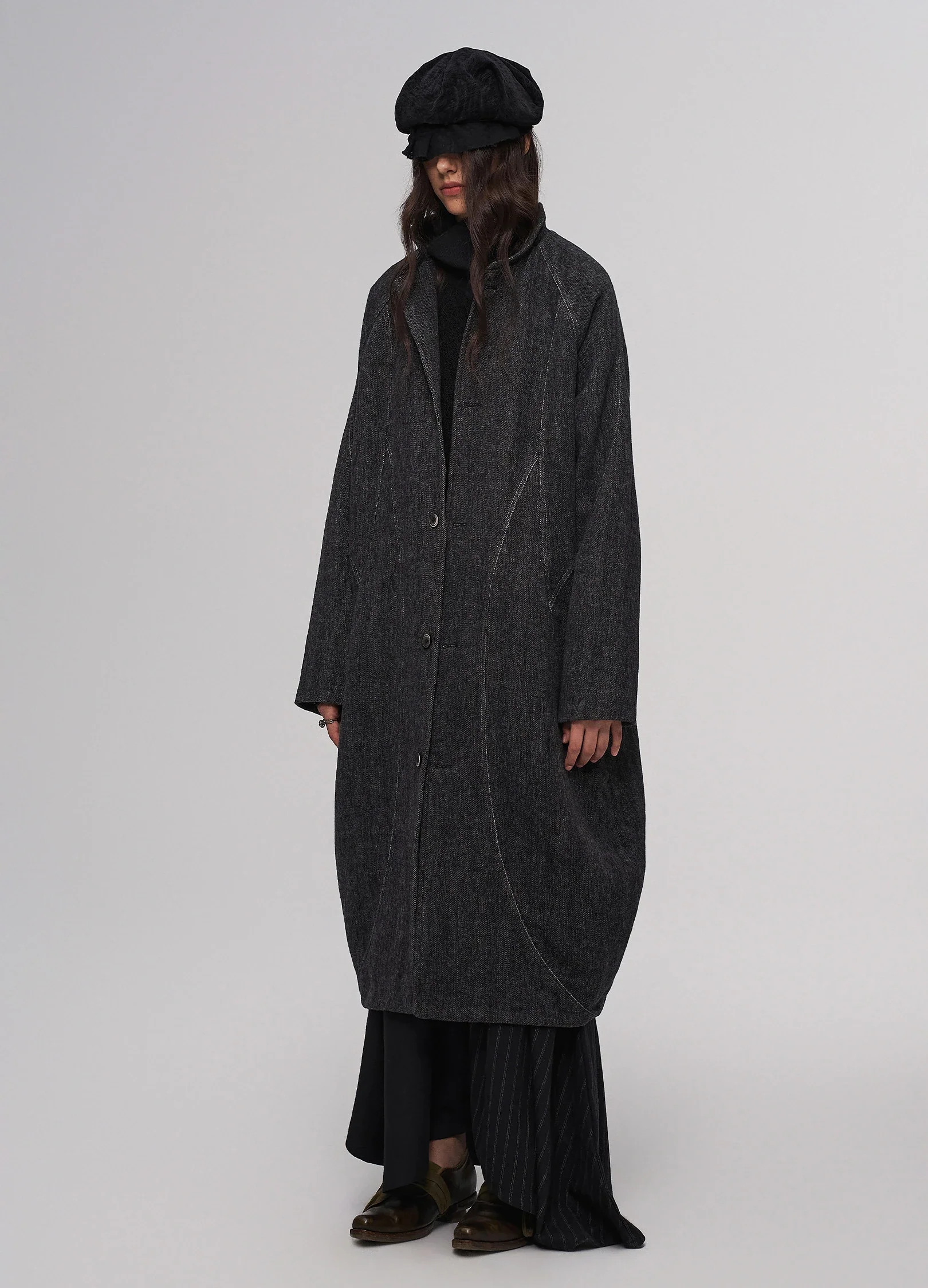 Cocoon Collar Coat - Image 3