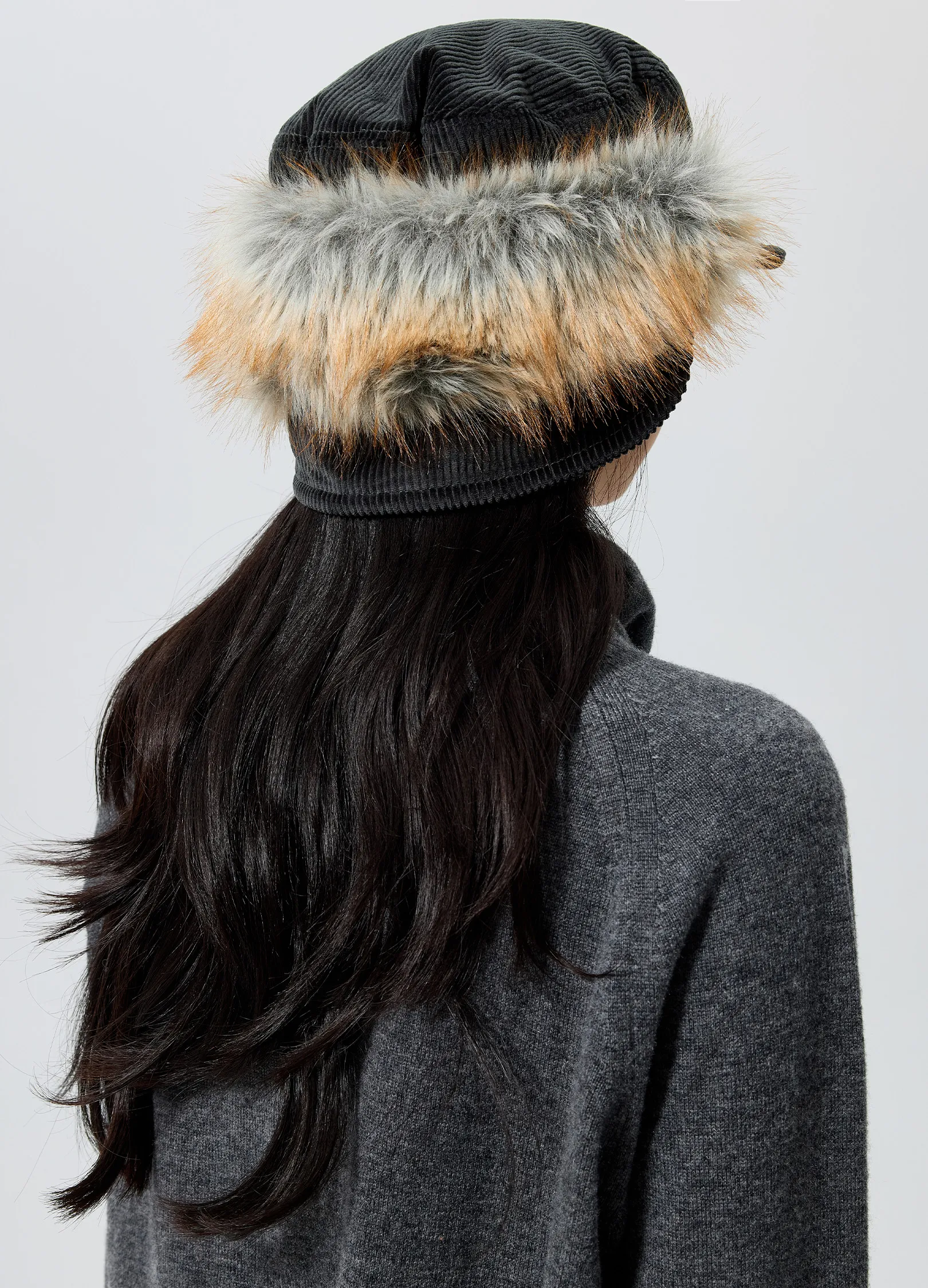 Corduroy Fur Hat - Image 3