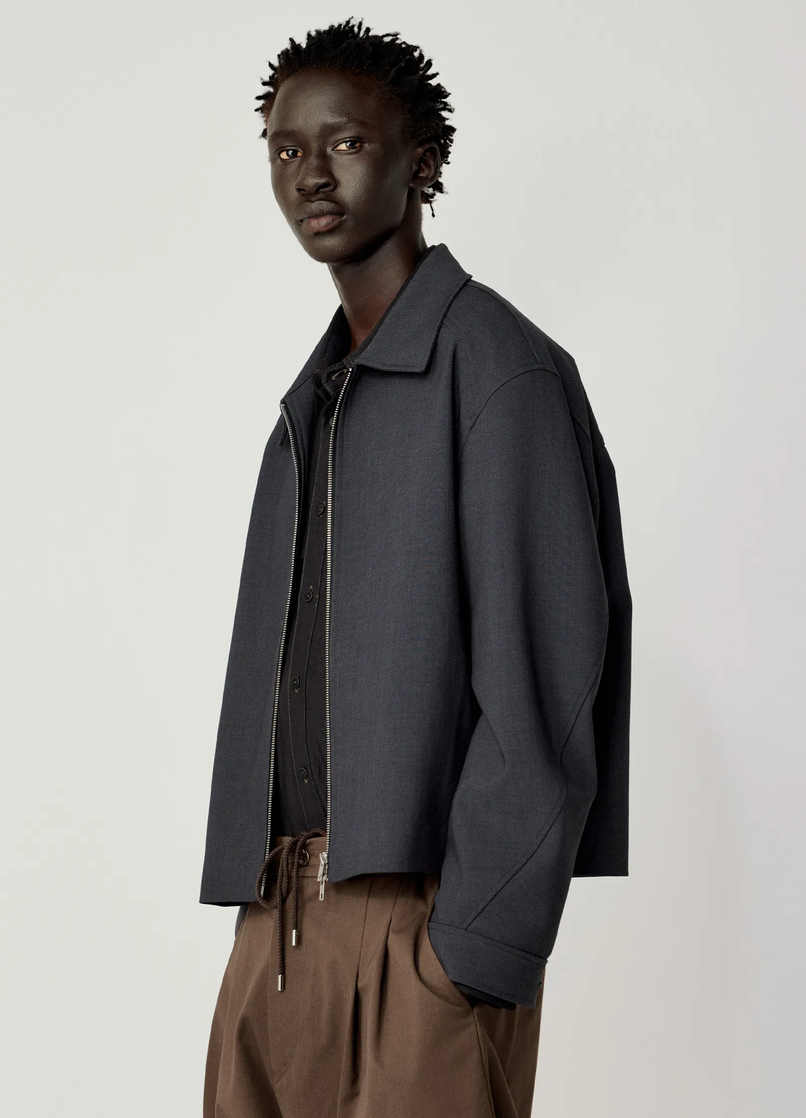 Cropped Lapel Jacket - Image 5