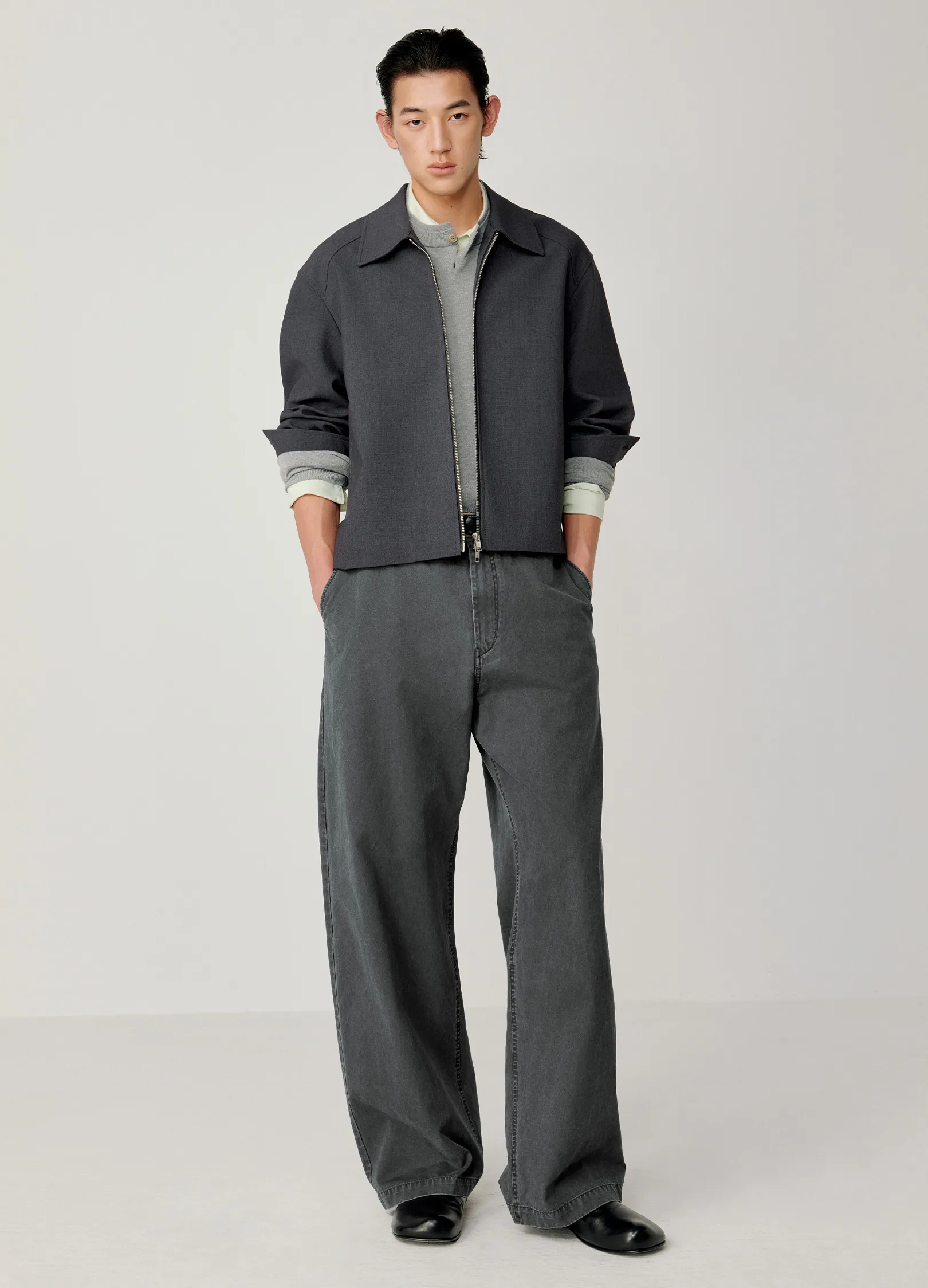 Cropped Lapel Jacket - Image 7