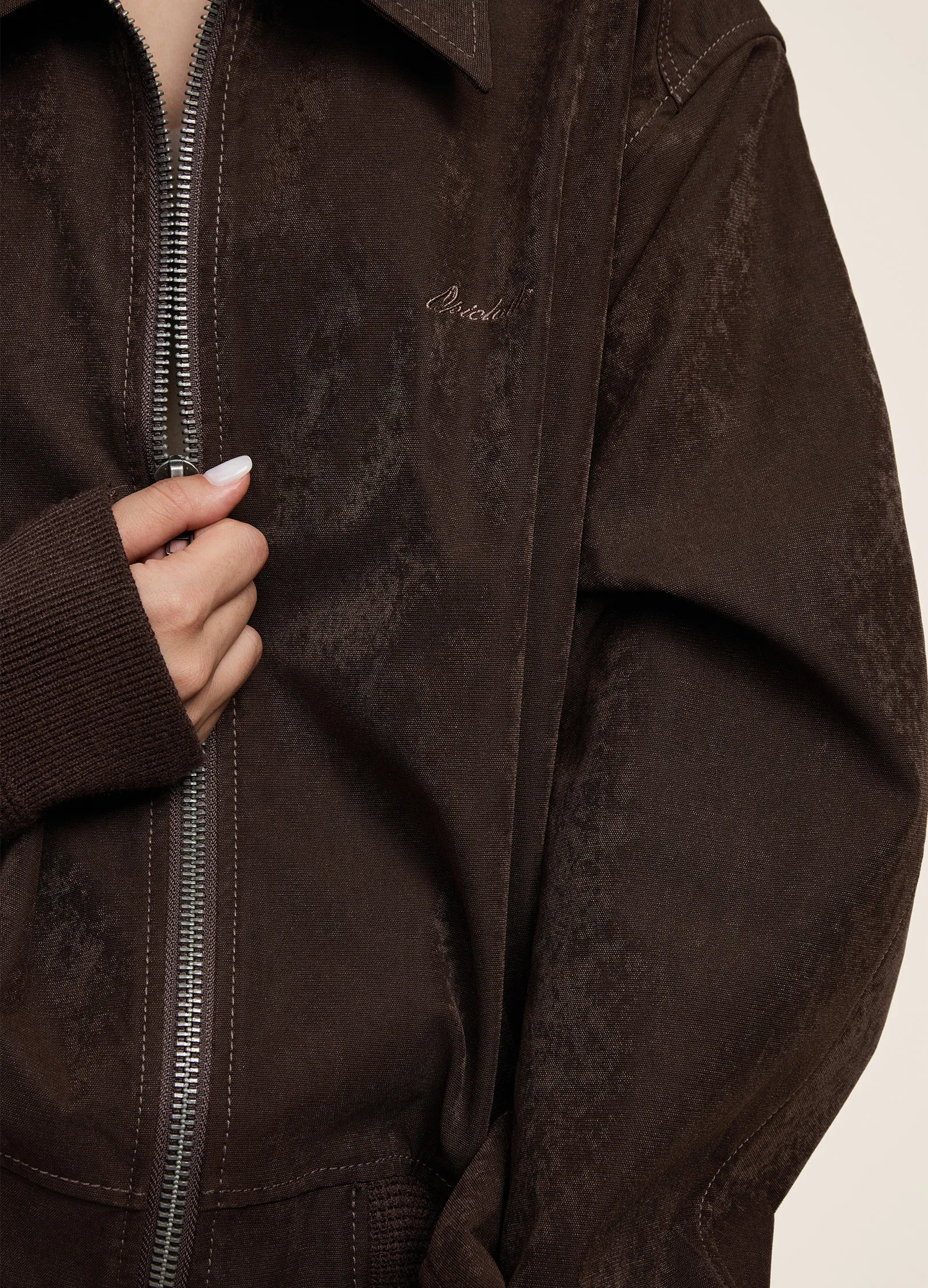 Cropped Work Jacket - Image 9