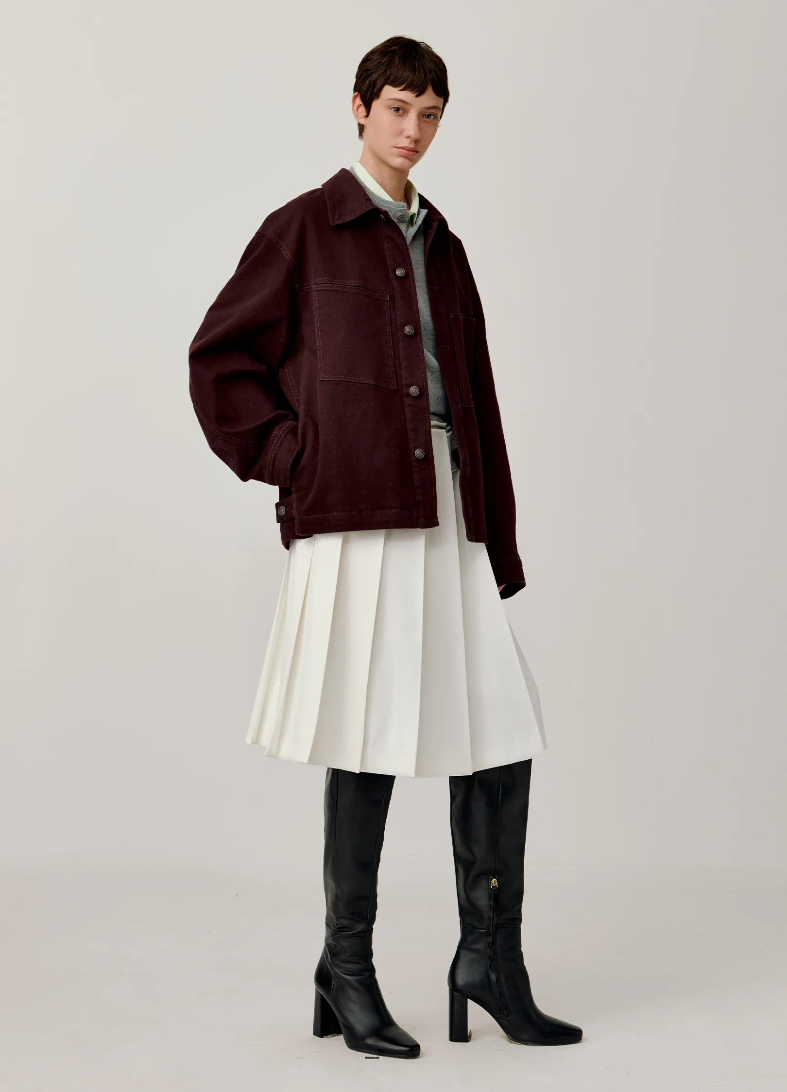Curved Lapel Jacket - Image 10