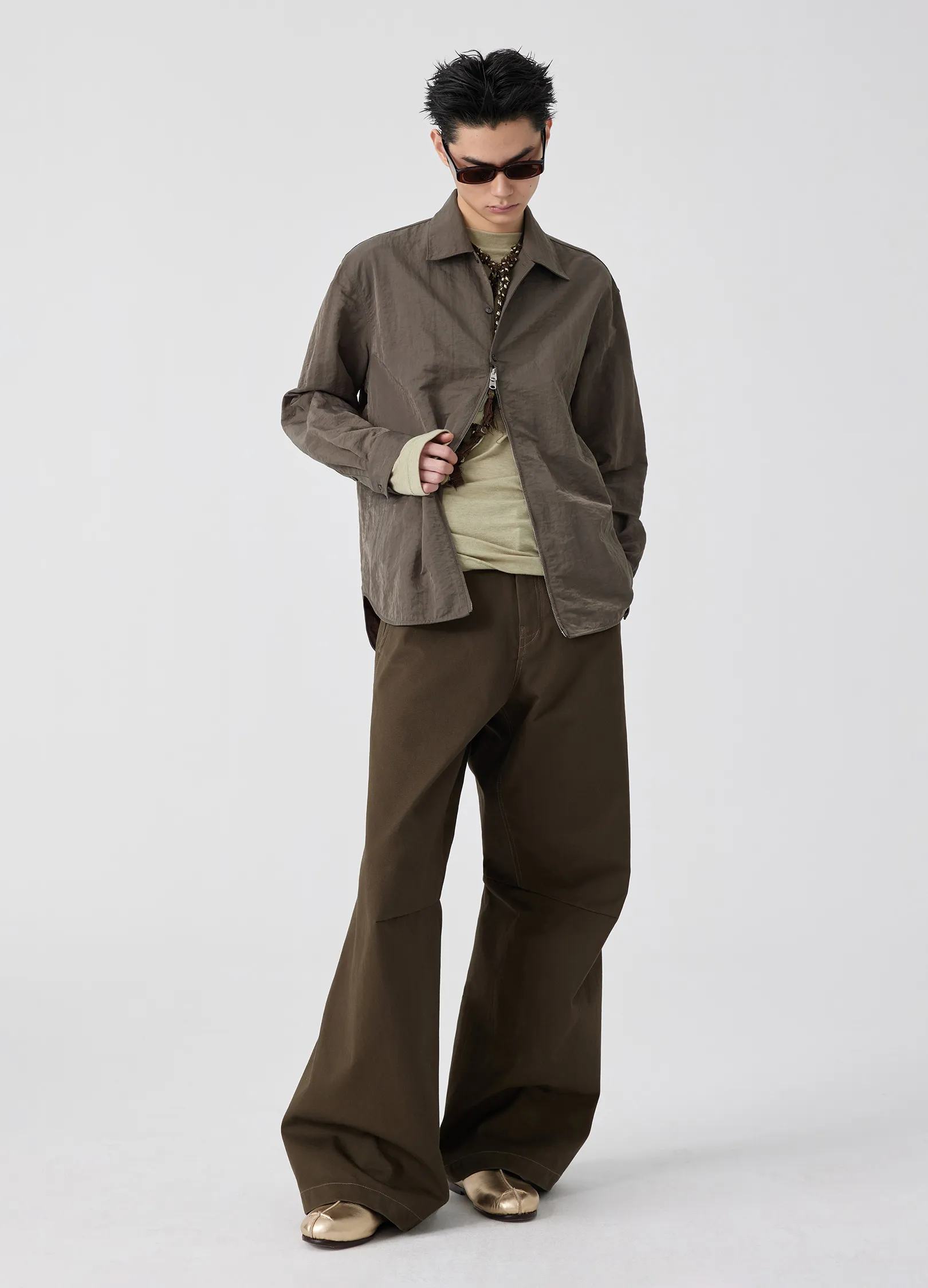 Darted Light Cotton Trousers - Image 10