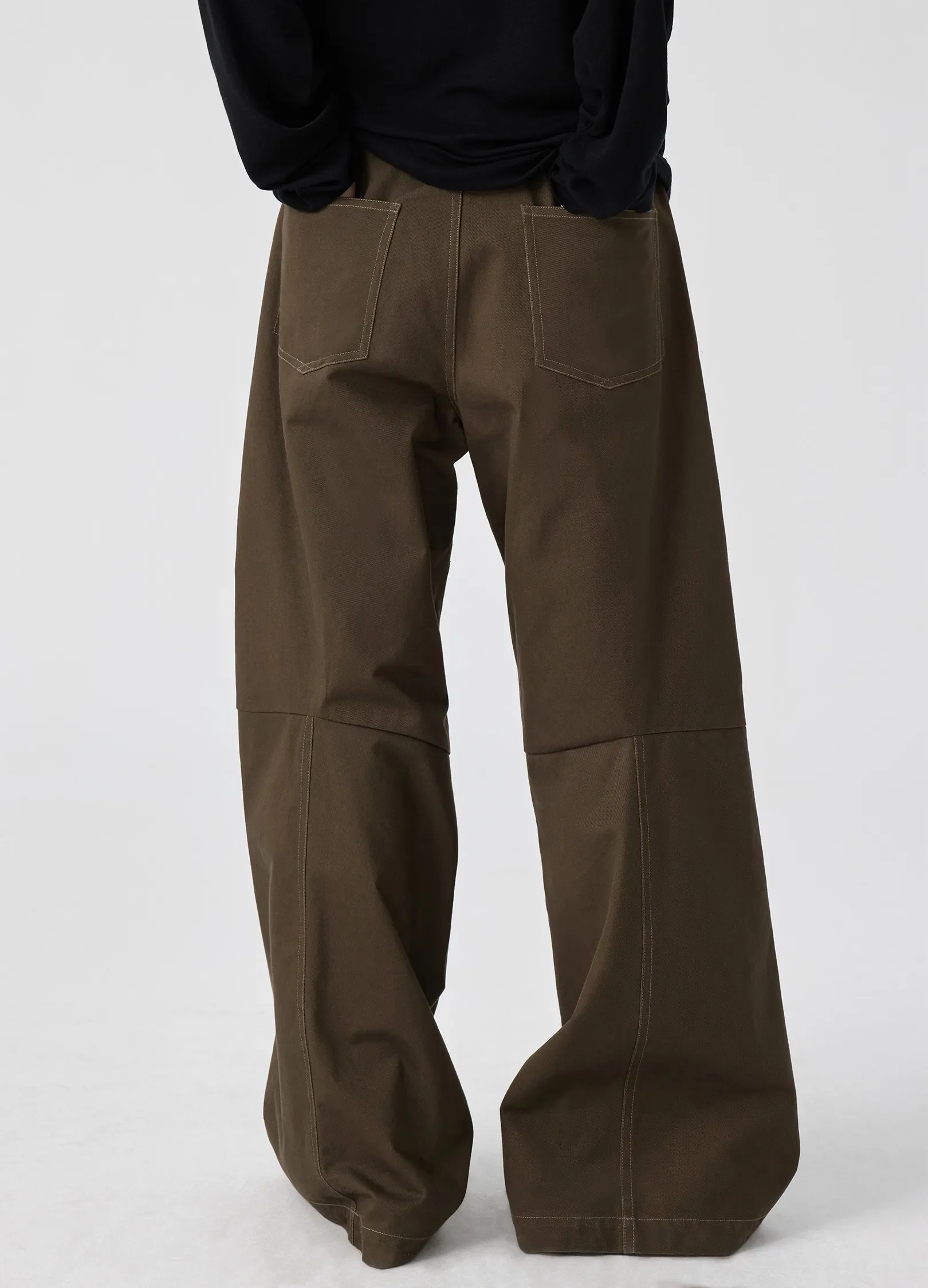 Darted Light Cotton Trousers - Image 8