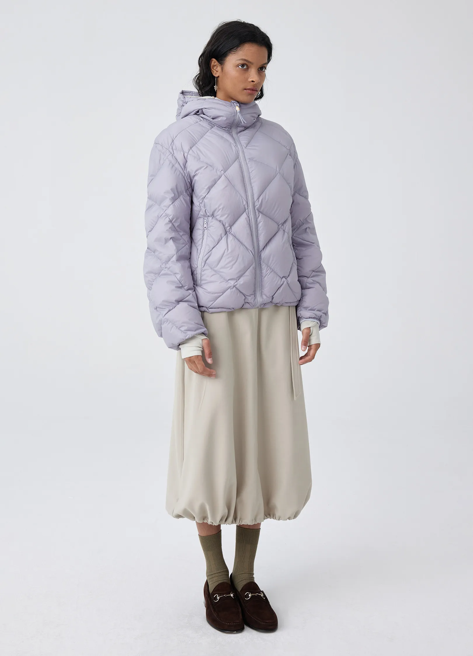 Diamond Quilted Down Jacket - Image 9