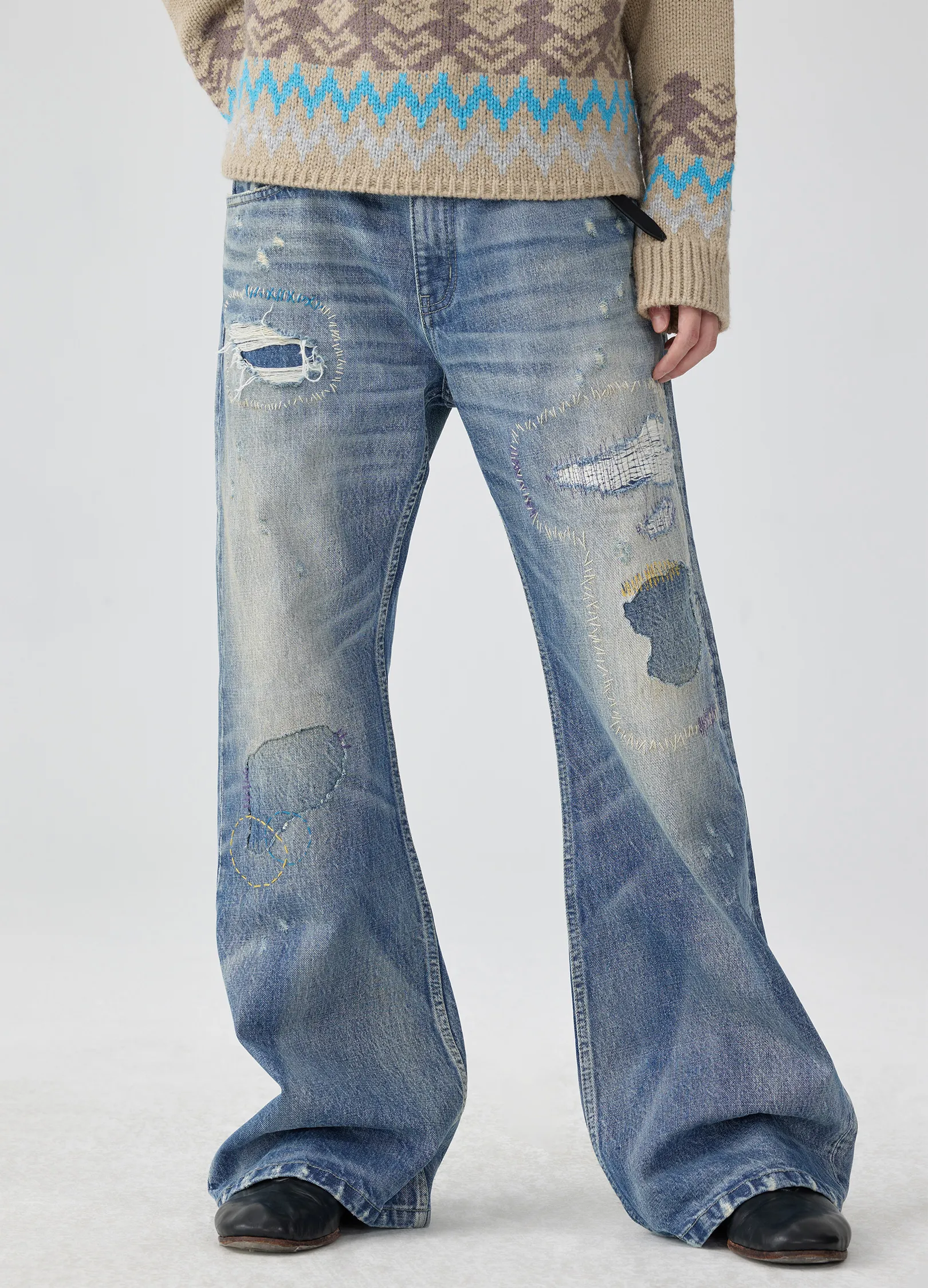 Distressed Patchwork Denim - Image 3