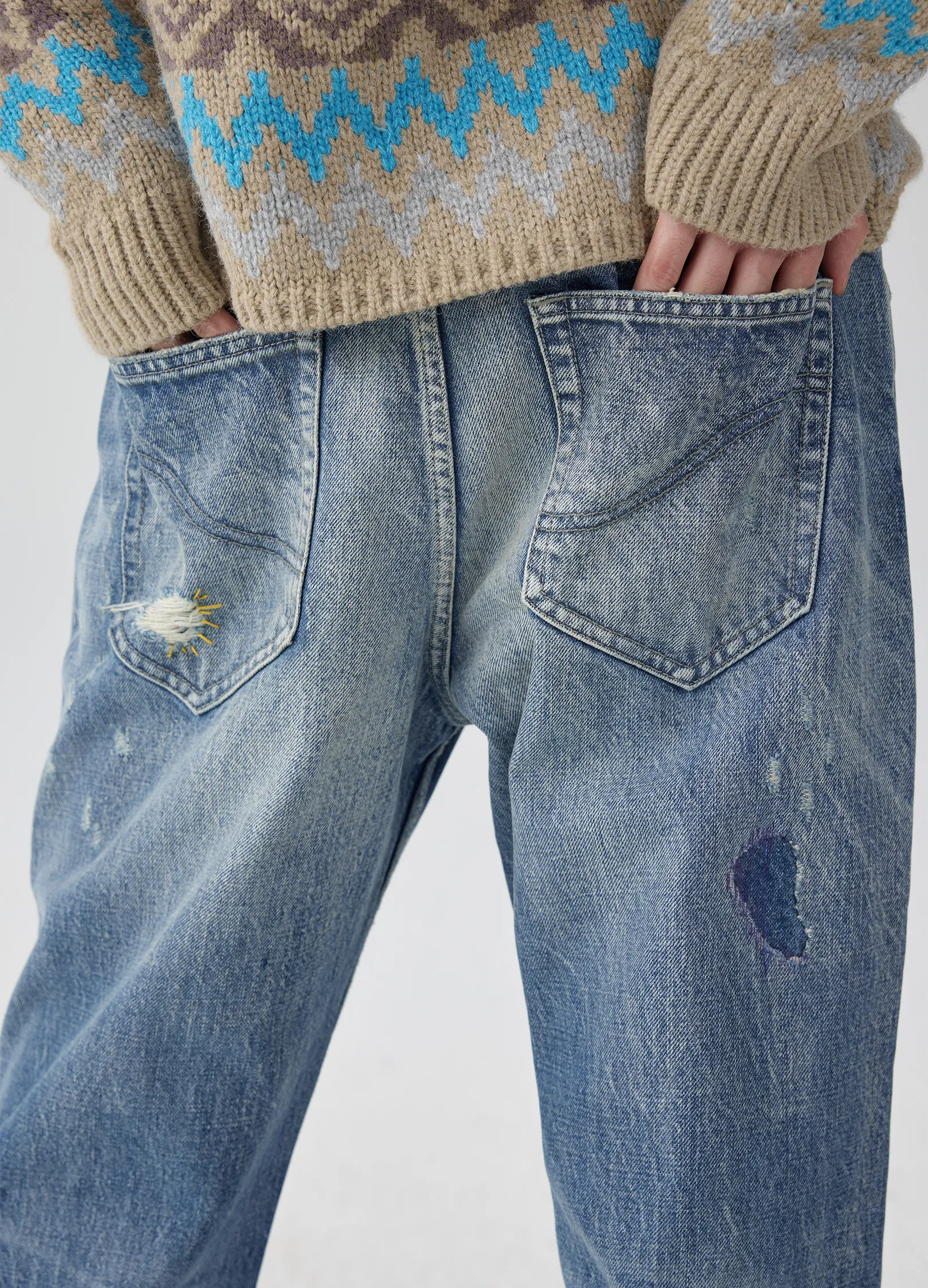 Distressed Patchwork Denim - Image 8