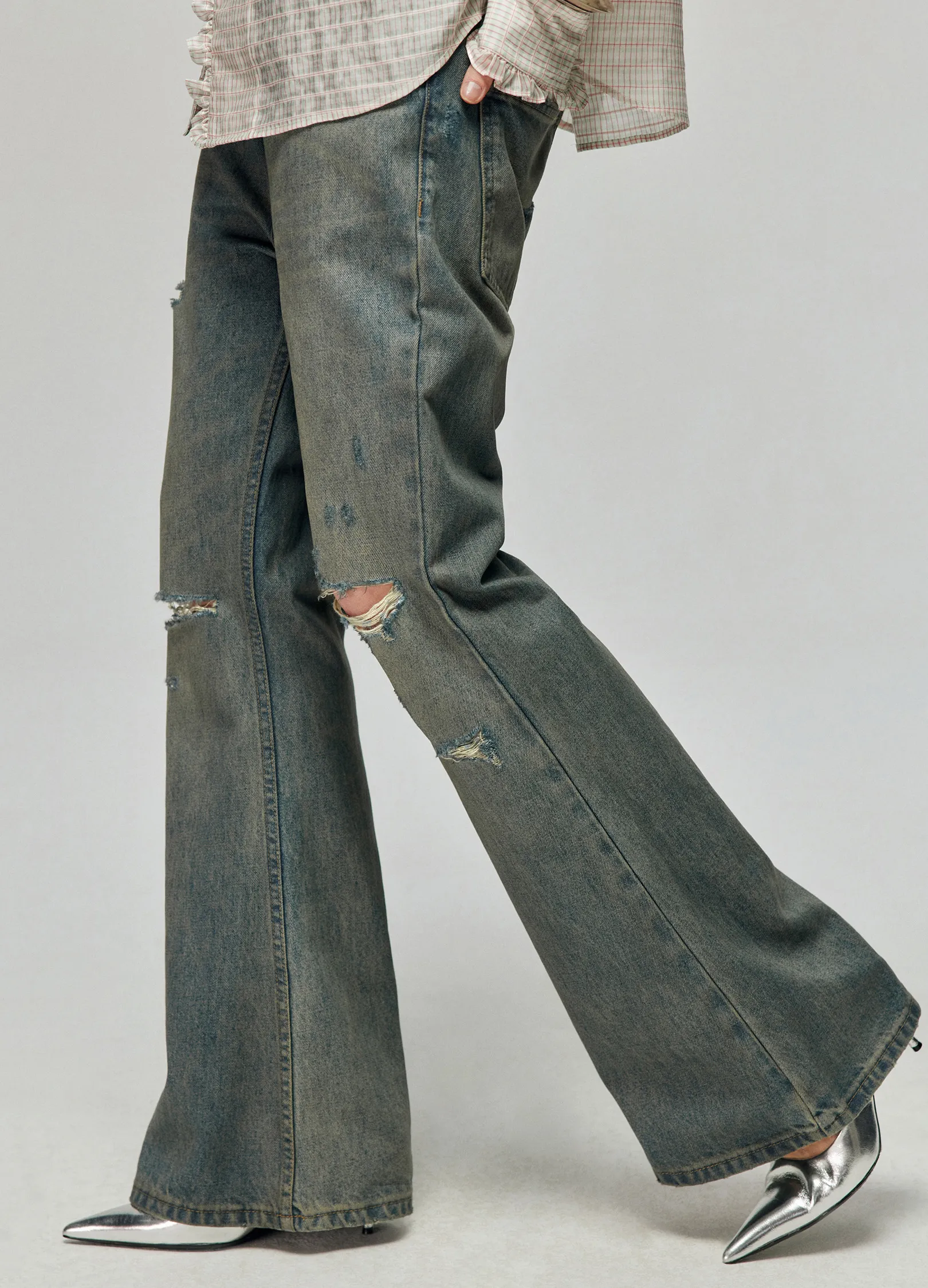 Distressed Wide Flares - Image 7