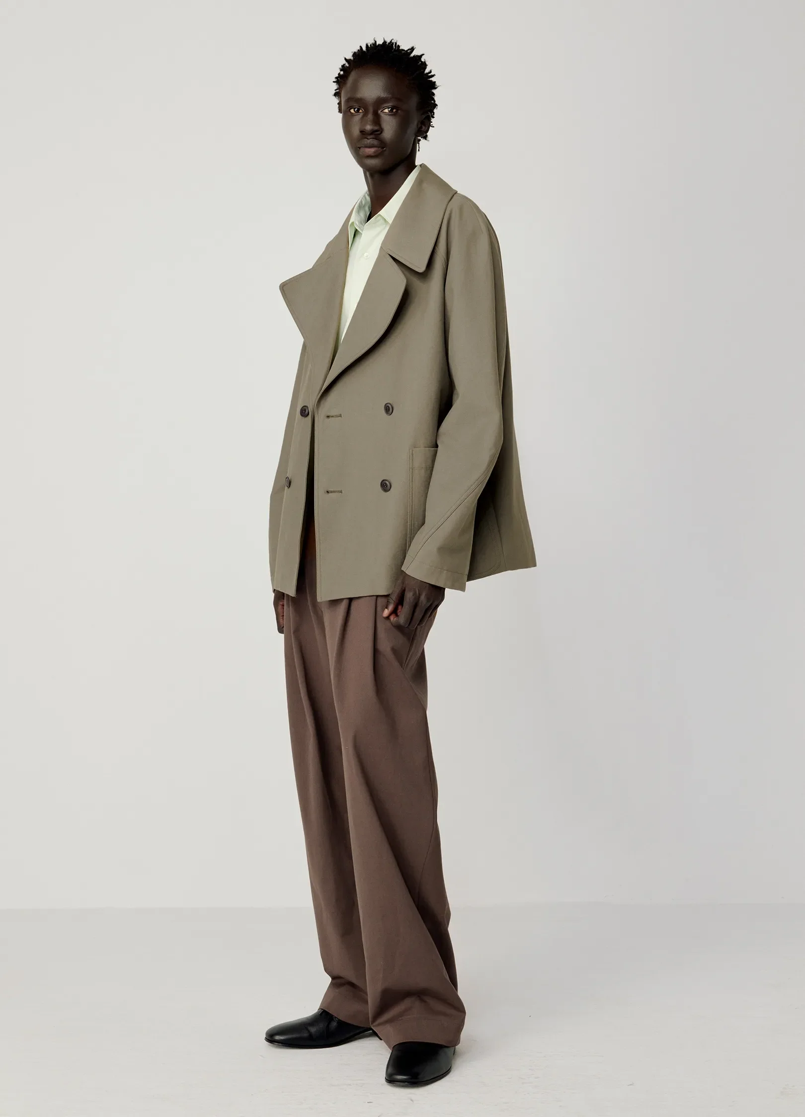 Double Breasted Lapel Jacket - Image 4