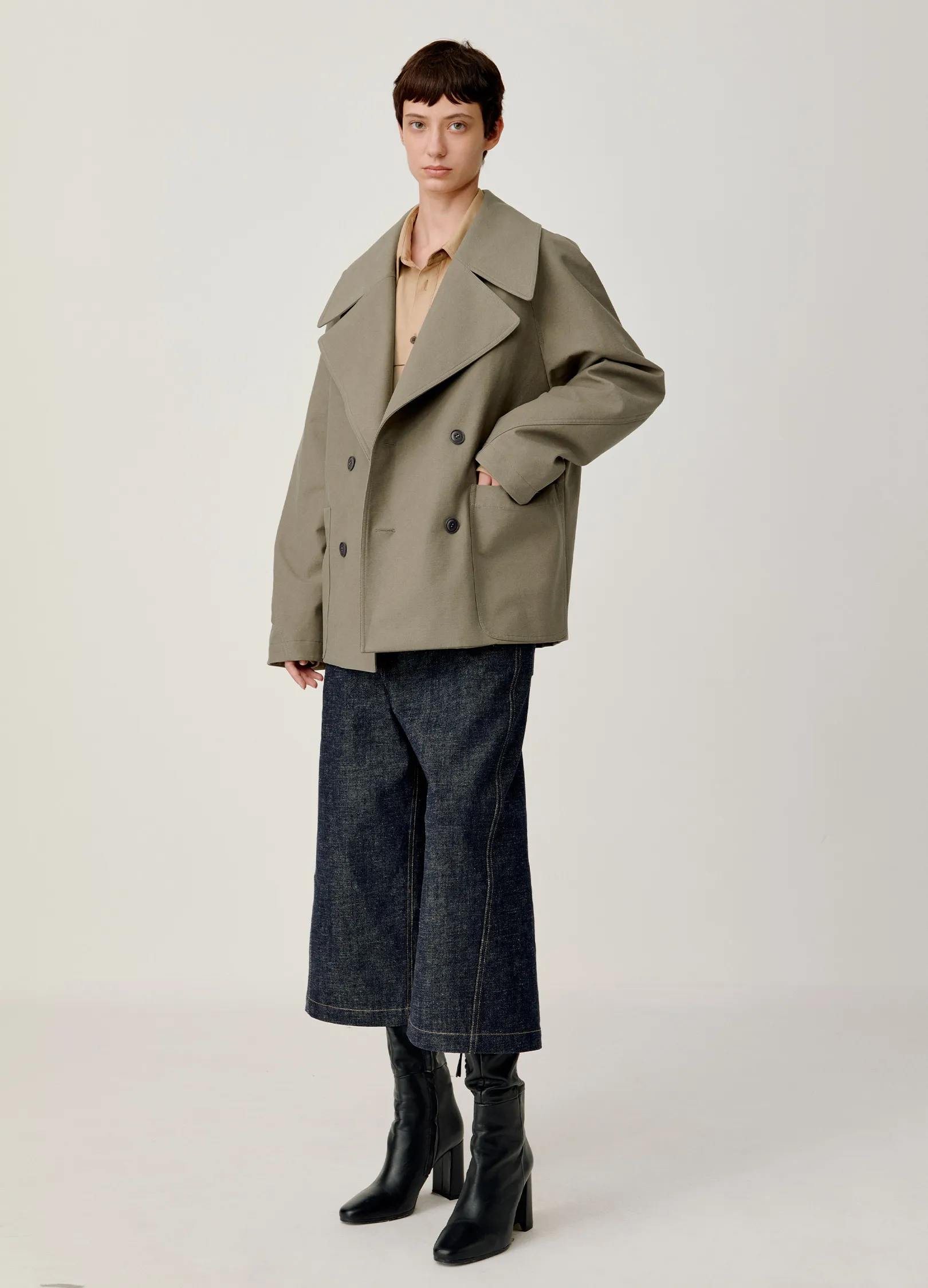 Double Breasted Lapel Jacket - Image 6