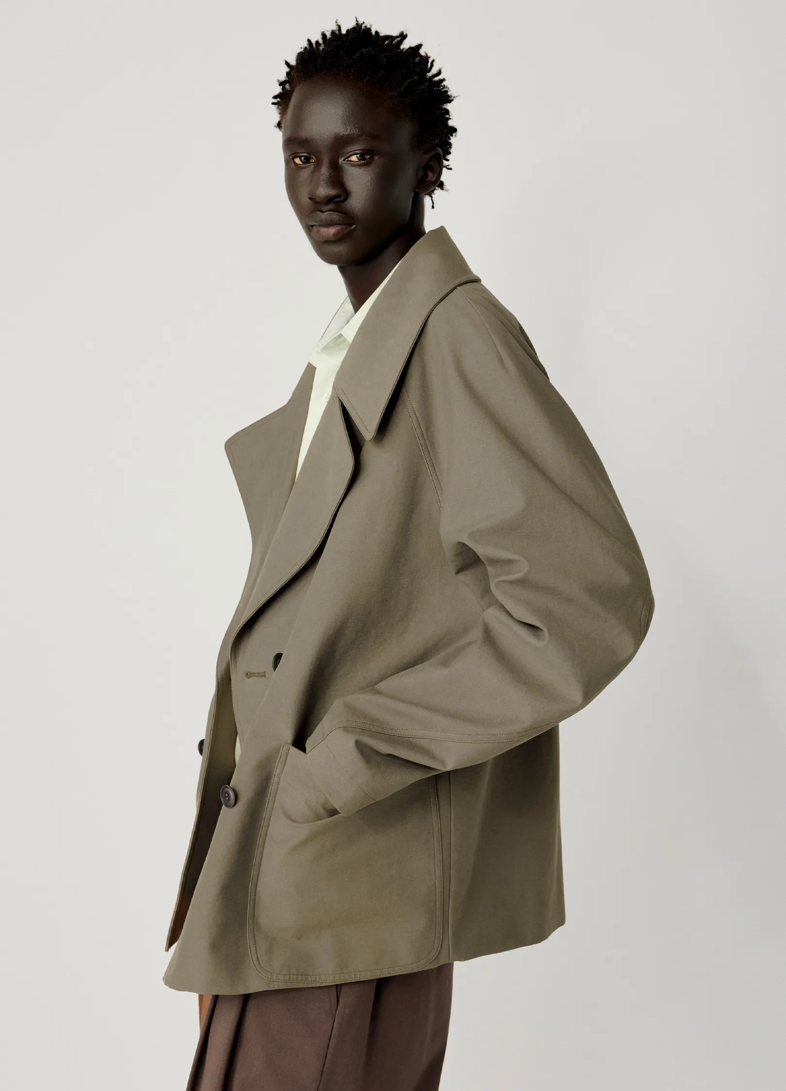 Double Breasted Lapel Jacket - Image 8
