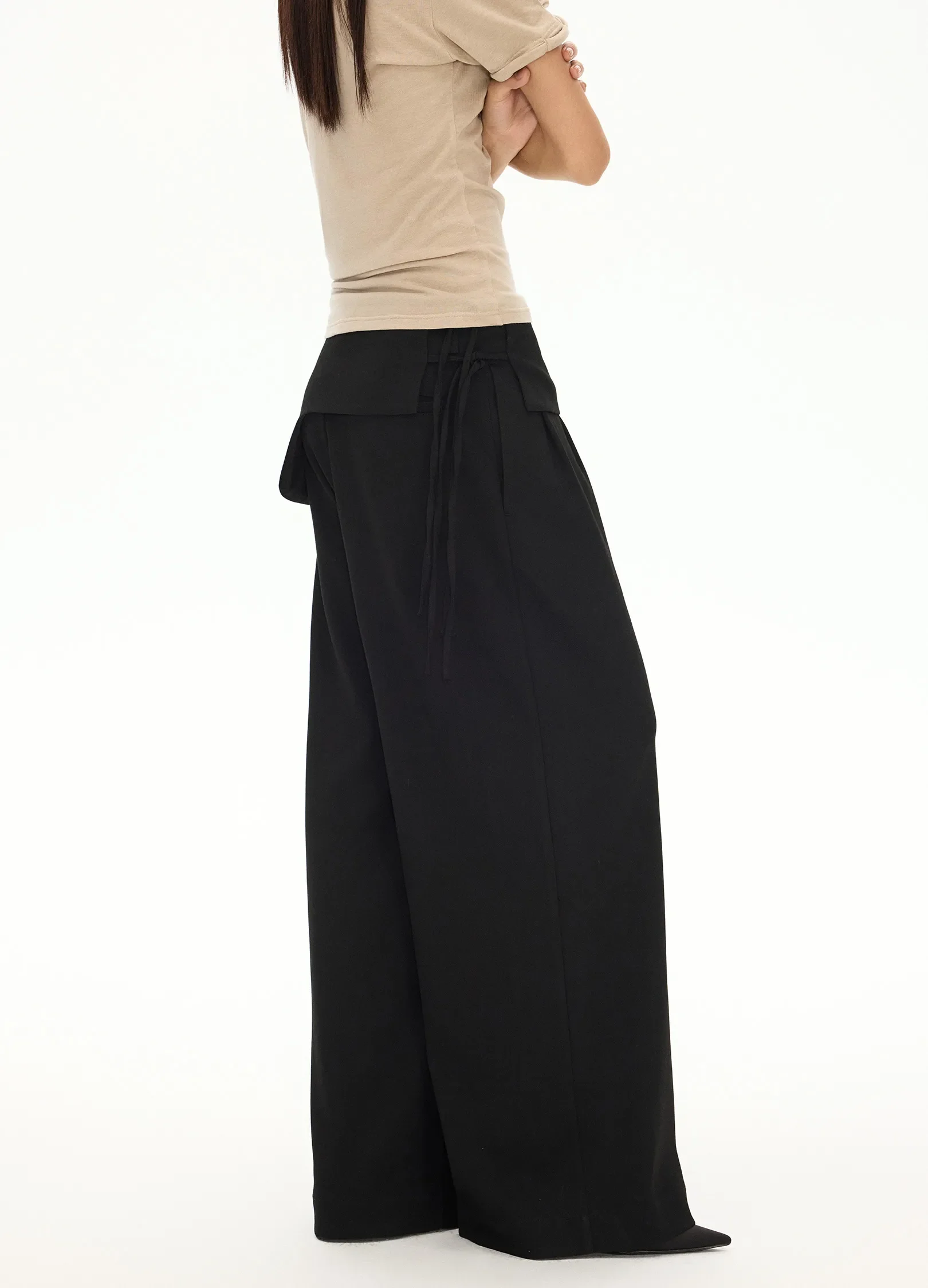 Double Waist Wide Trousers - Image 5