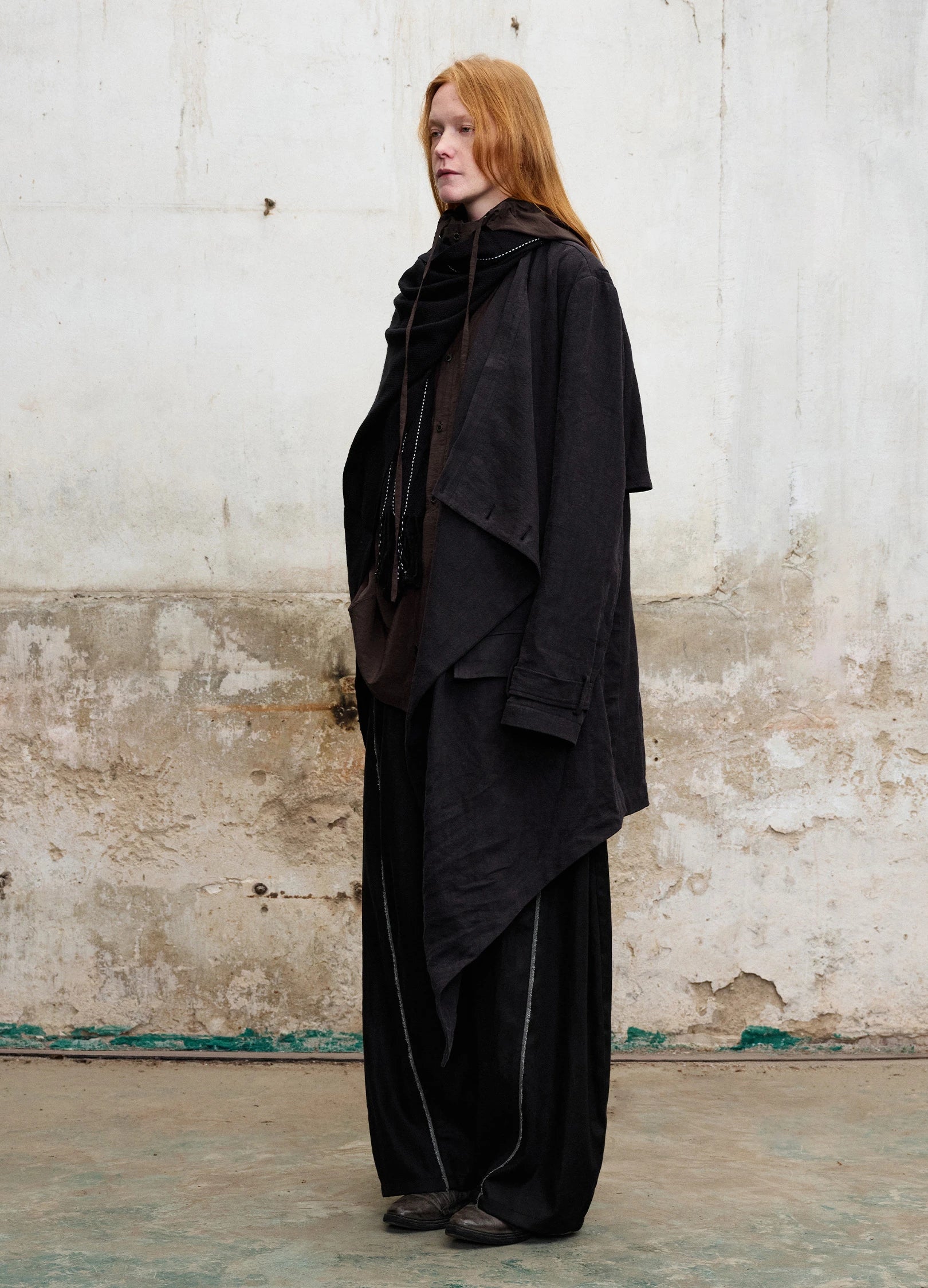 Draped Collar Trench - Image 2