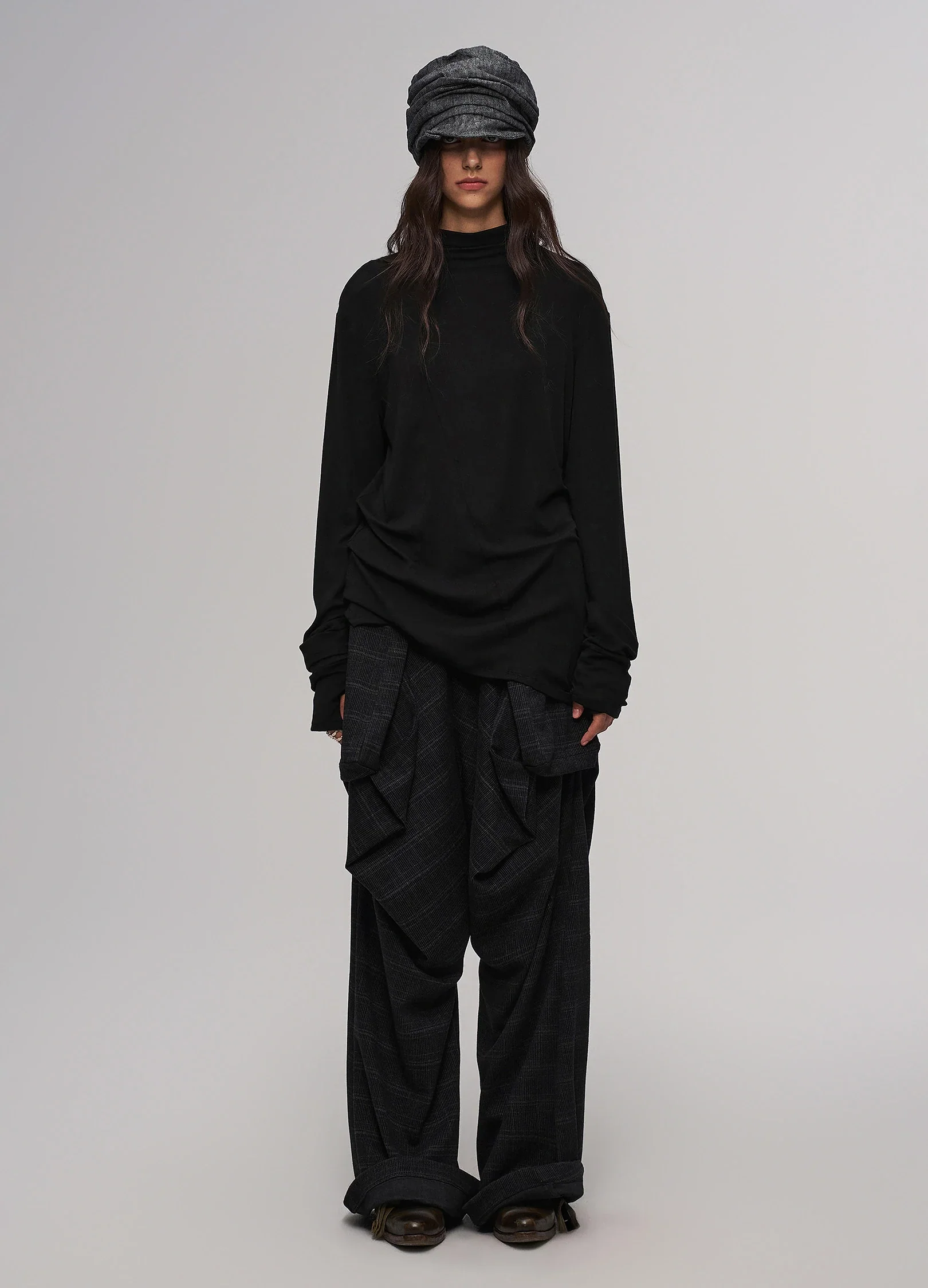 Draped Sleeve Knit