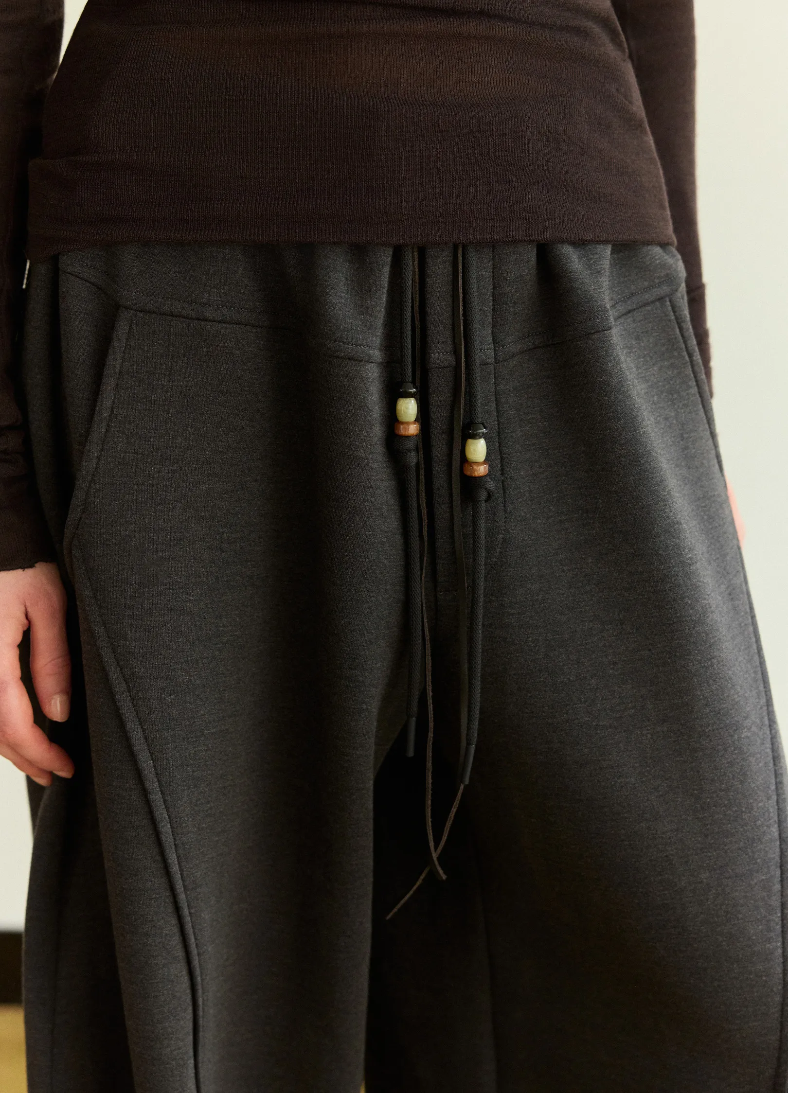Drawstring Knit Trousers - Image 6