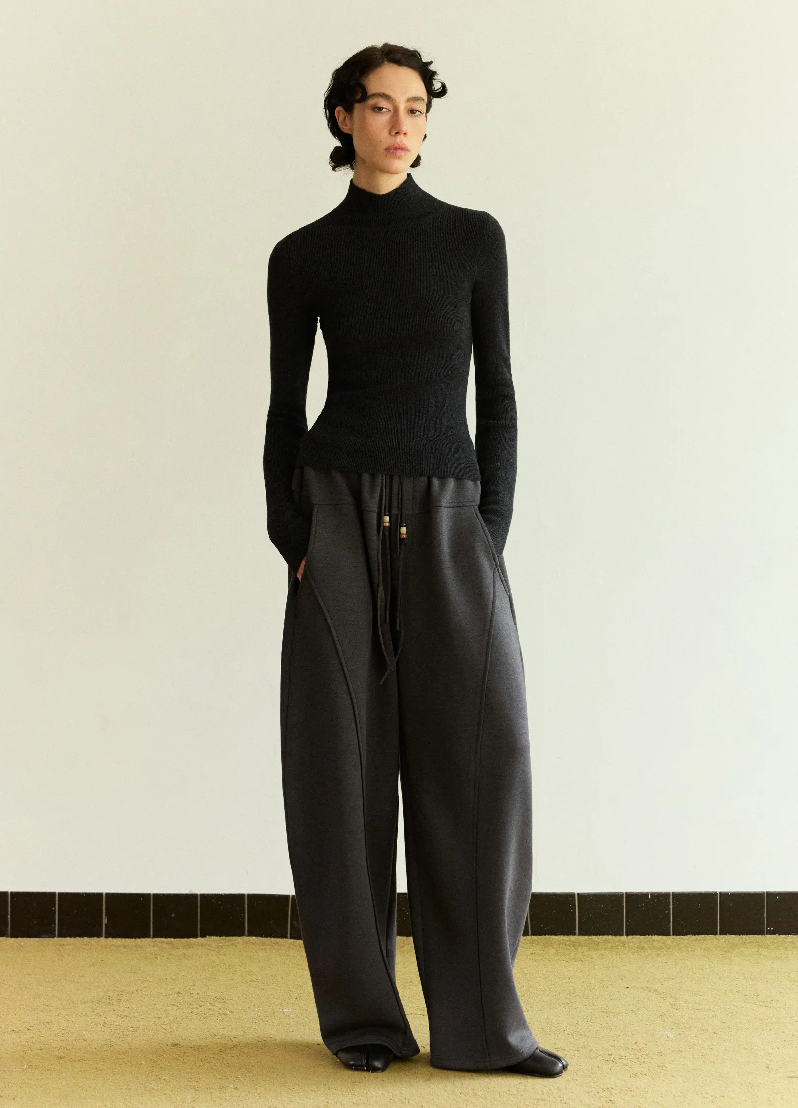 Drawstring Knit Trousers - Image 7
