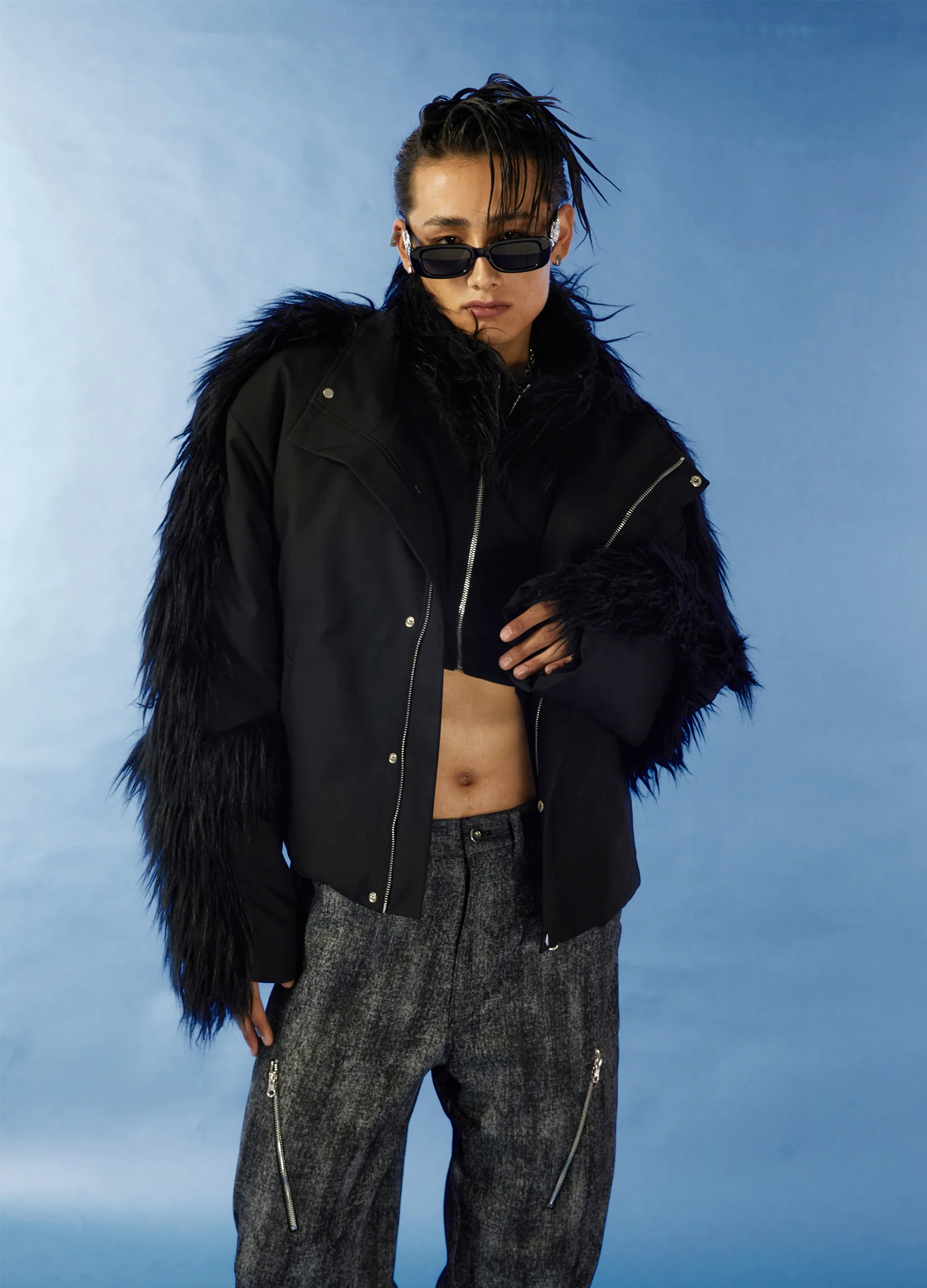 Faux Fur Puffer Jacket - Image 4