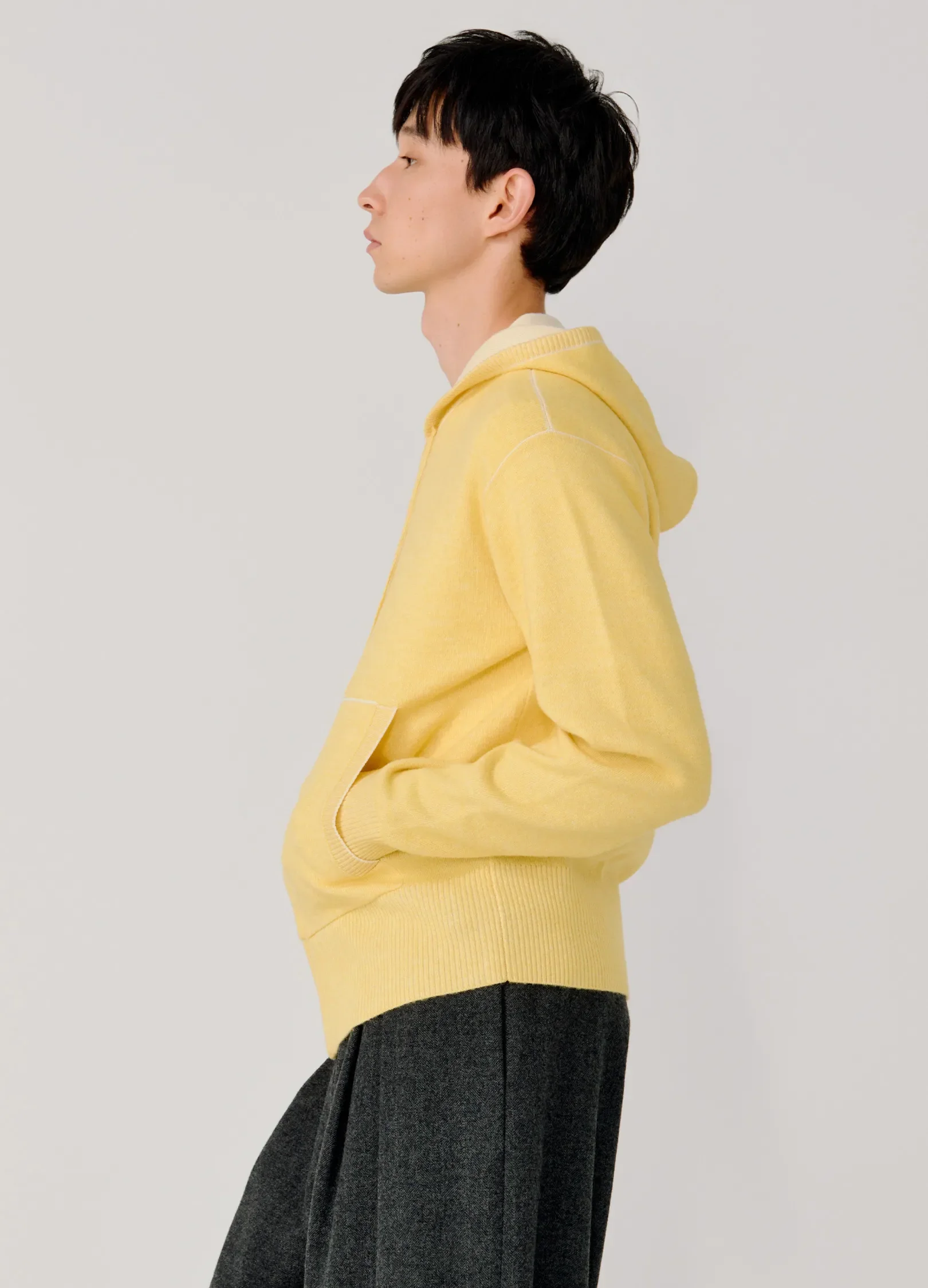 Fitted Knit Hoodie - Image 3