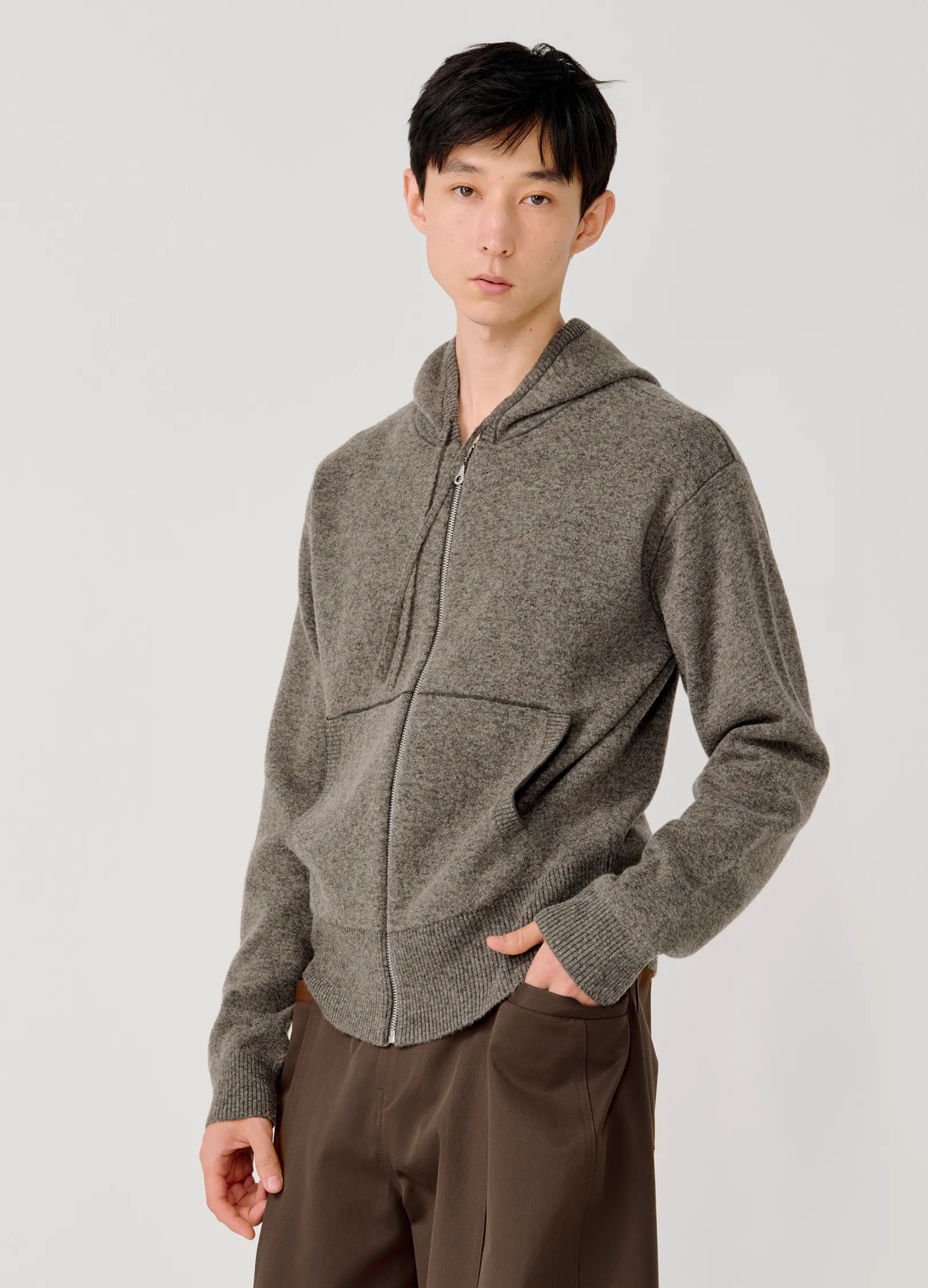 Fitted Knit Hoodie - Image 4