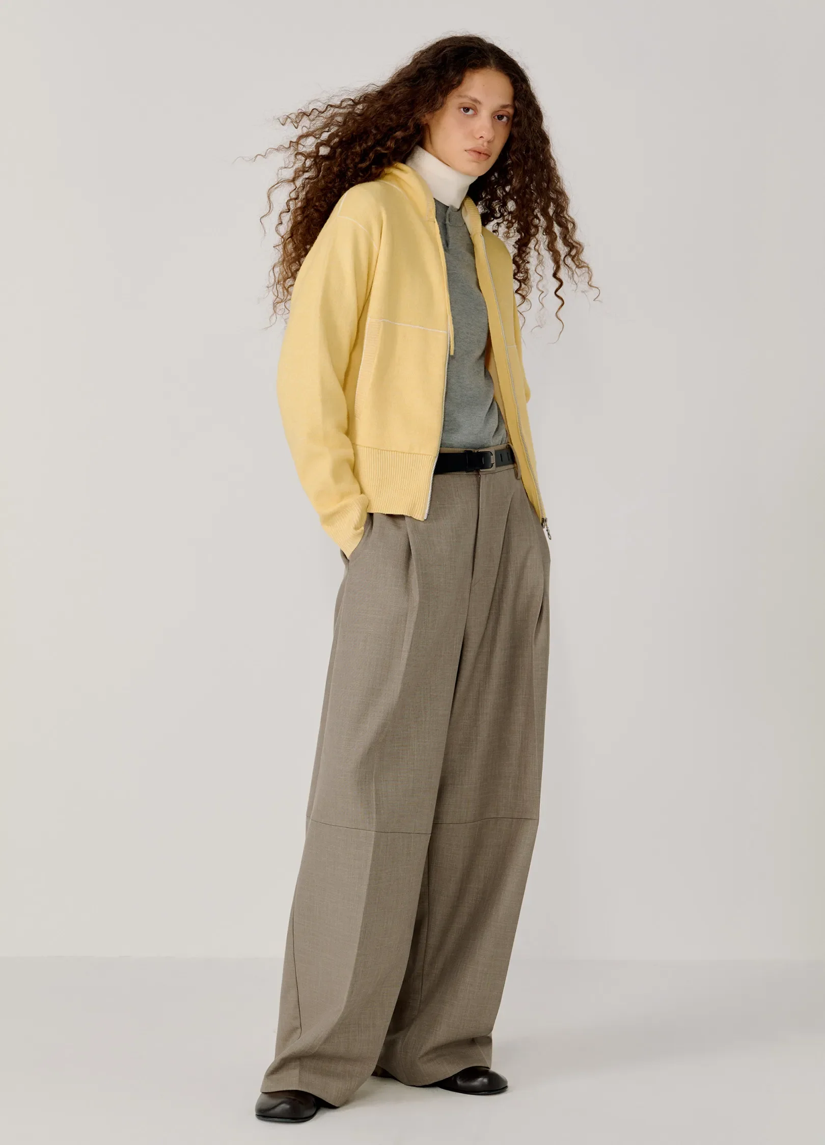 Fitted Knit Hoodie - Image 7