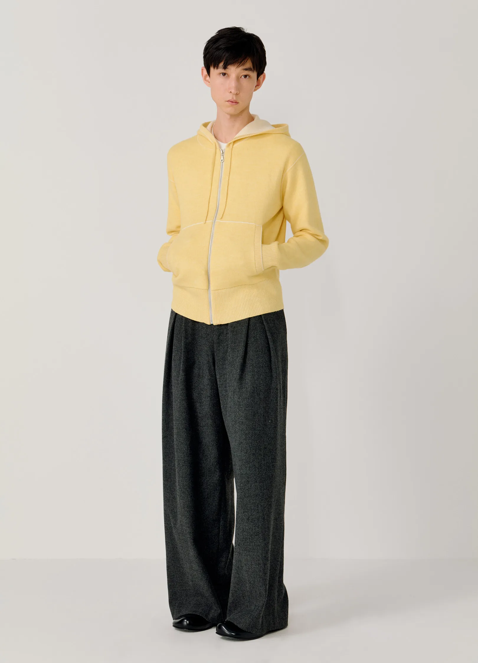 Fitted Knit Hoodie - Image 9