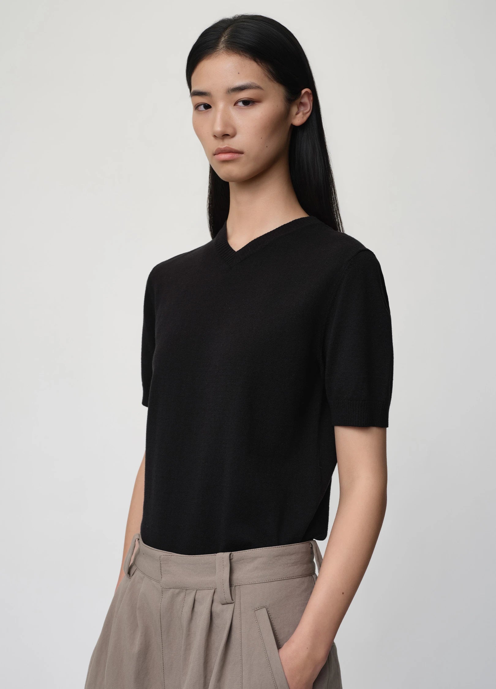 Fitted Knit Tee - Image 2