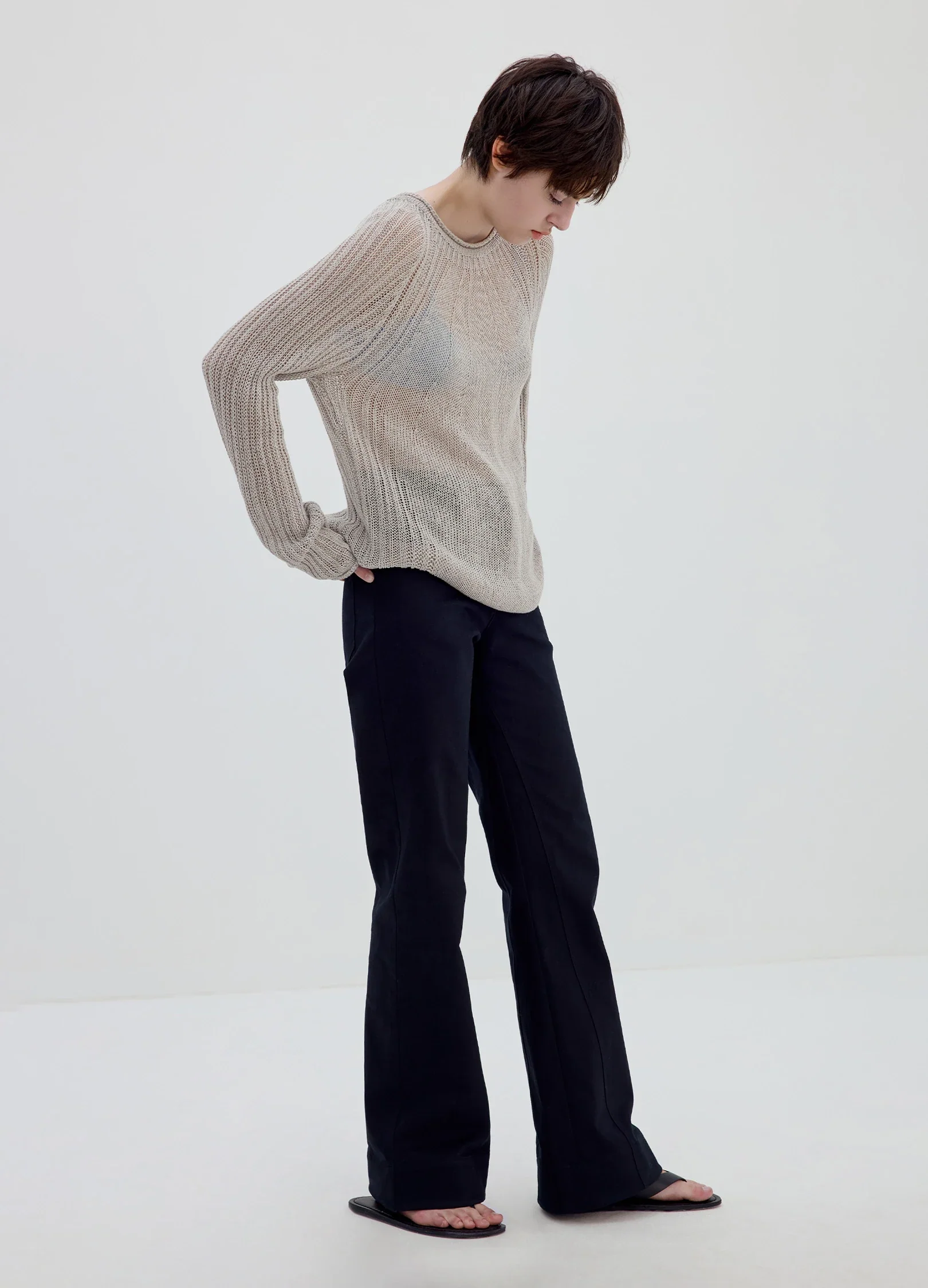 Fitted Rib Sweater - Image 6