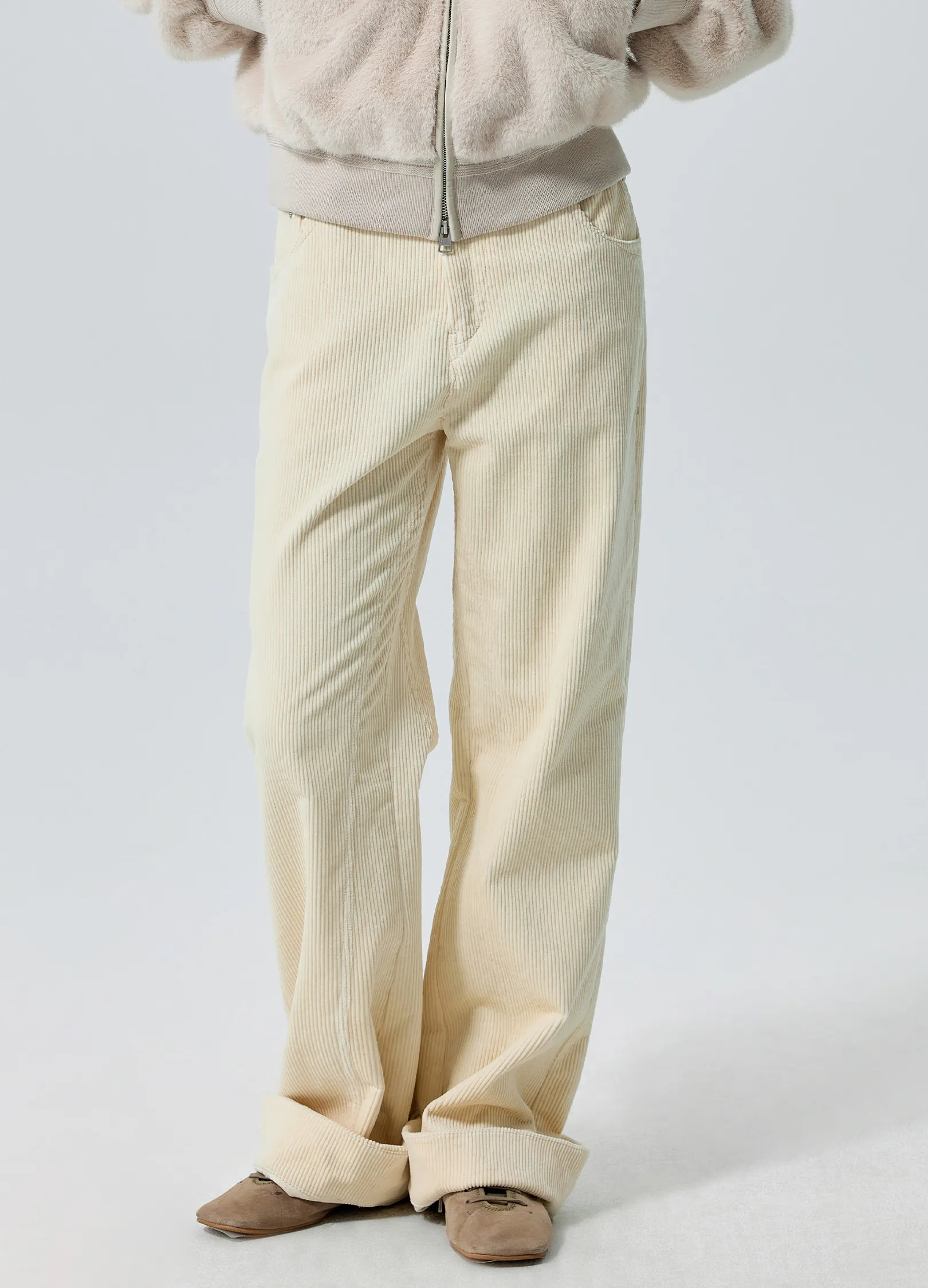 Flared Corduroy Trousers - Image 2