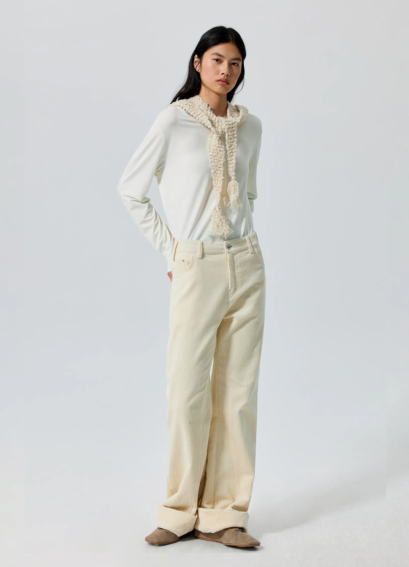 Flared Corduroy Trousers - Image 8