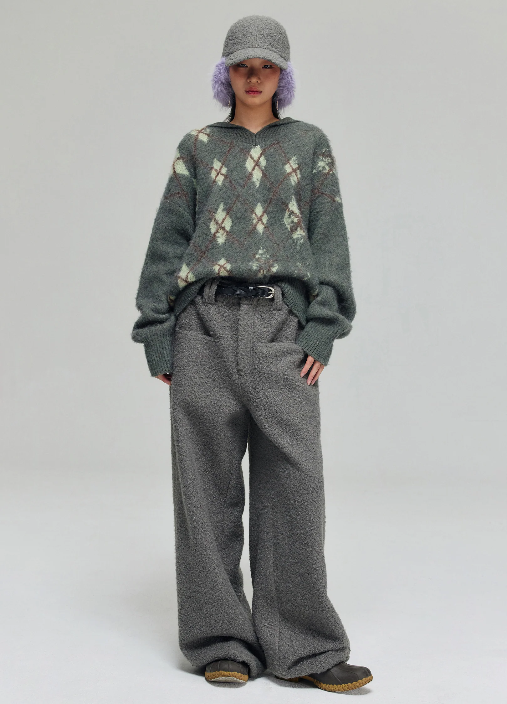 Fleece Wide Leg Trousers - Image 10