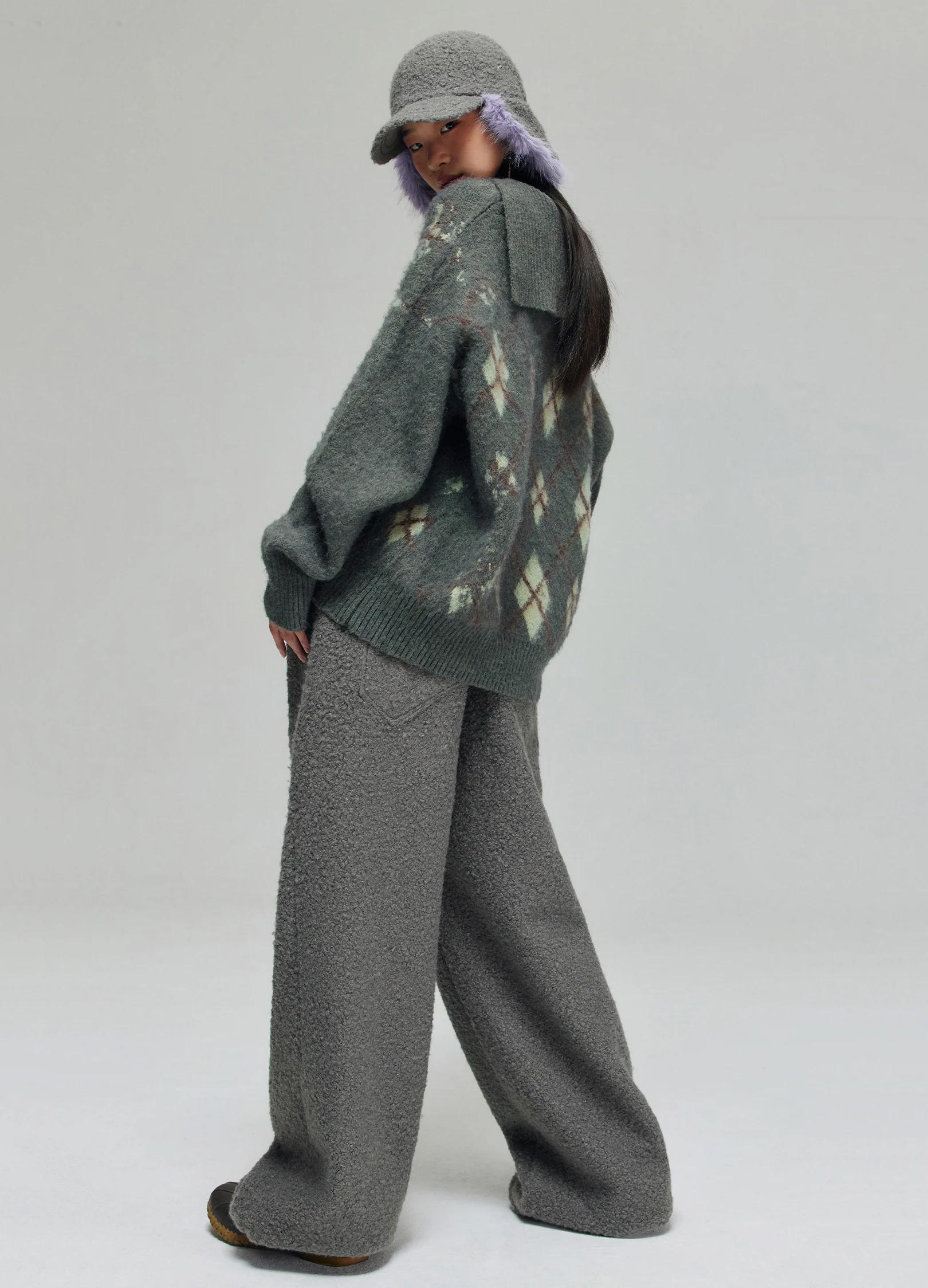 Fleece Wide Leg Trousers - Image 11