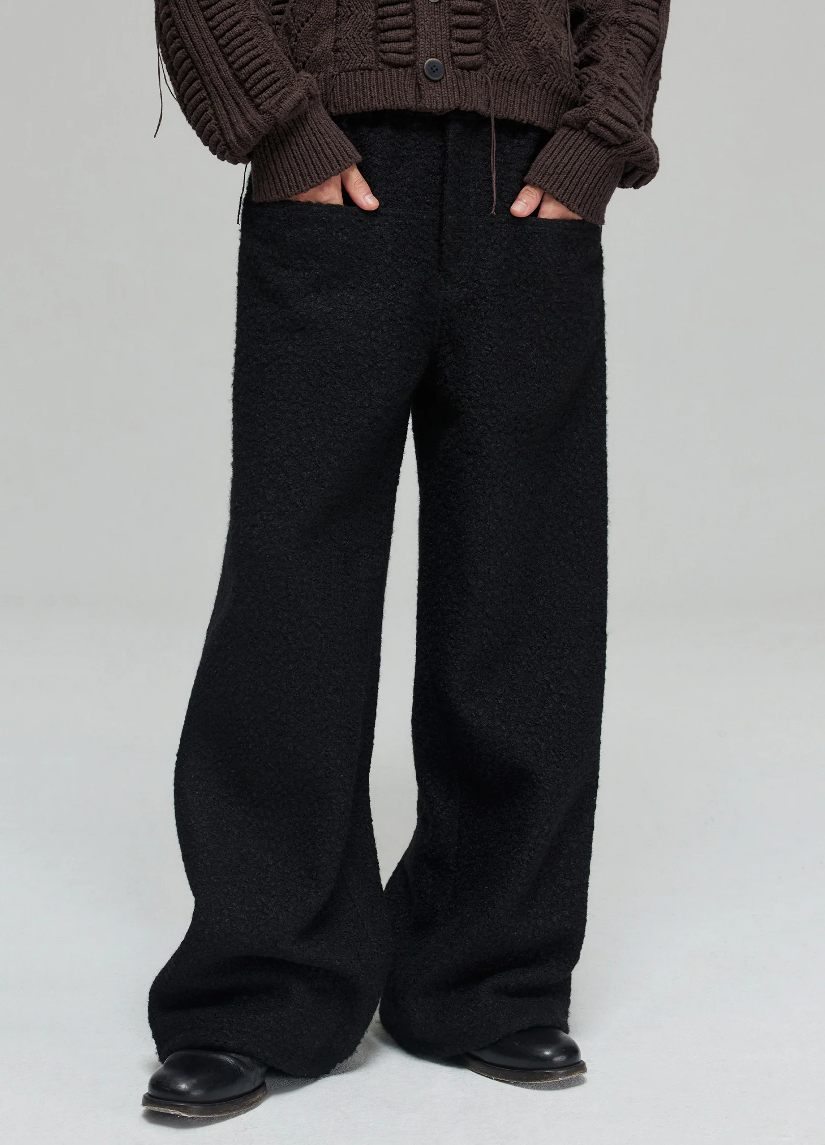 Fleece Wide Leg Trousers - Image 2