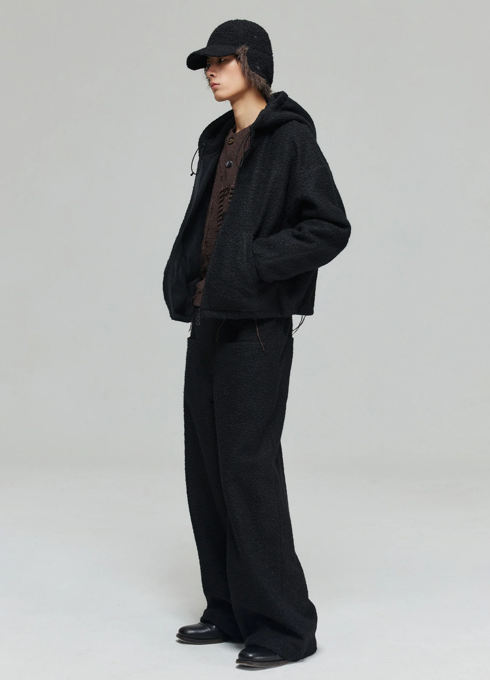 Fleece Wide Leg Trousers - Image 3