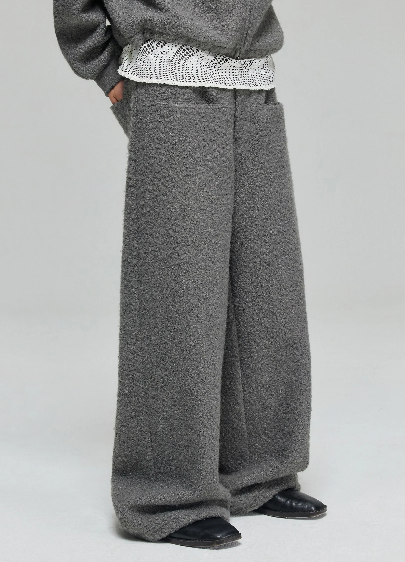 Fleece Wide Leg Trousers - Image 4