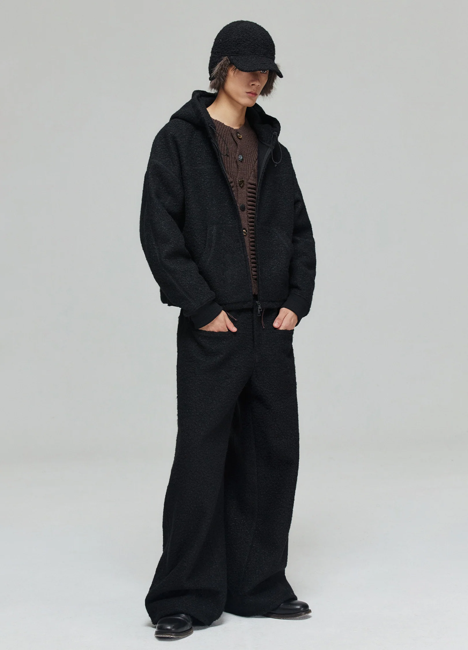 Fleece Wide Leg Trousers - Image 8