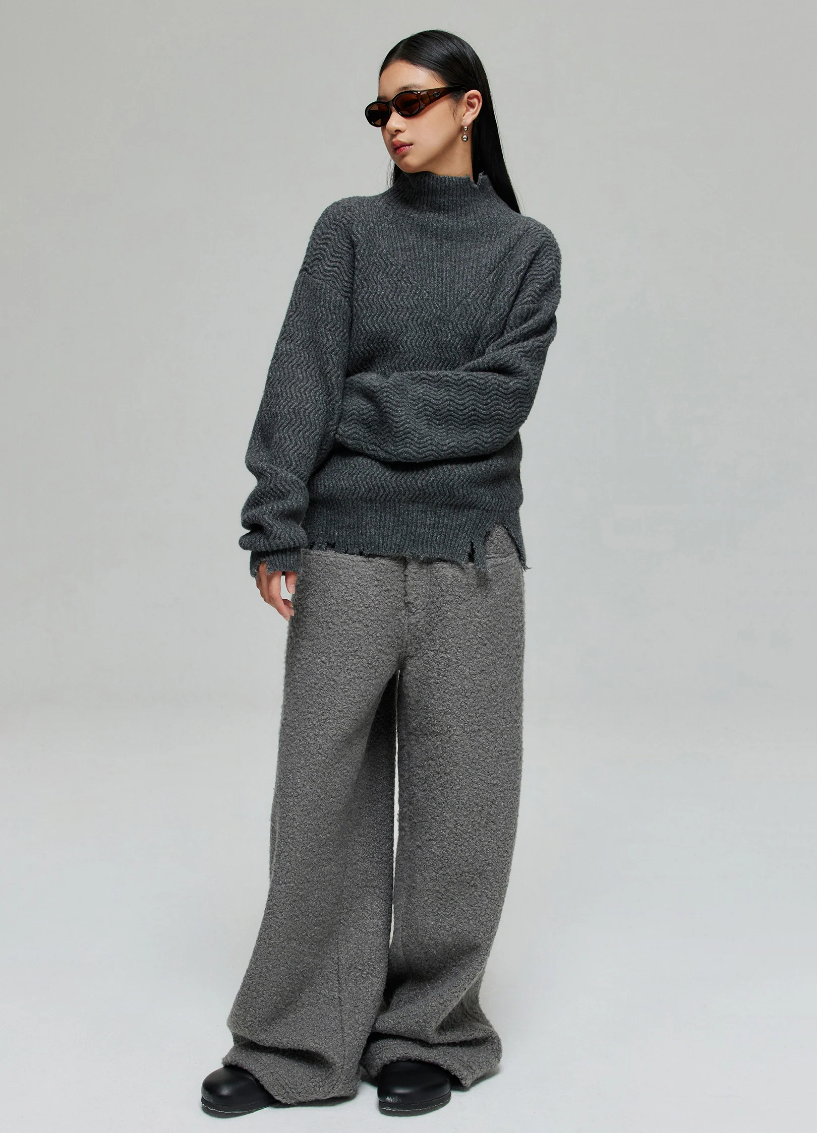 Fleece Wide Leg Trousers - Image 9