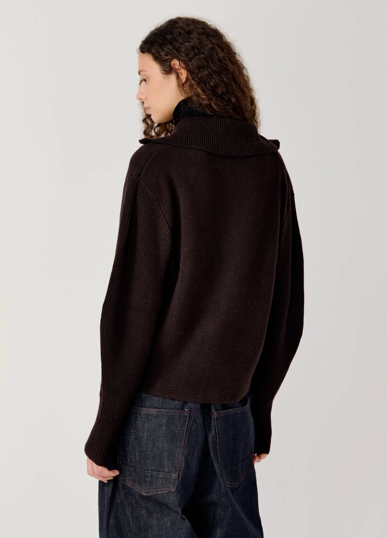 Half Zip Knitted Sweater - Image 9