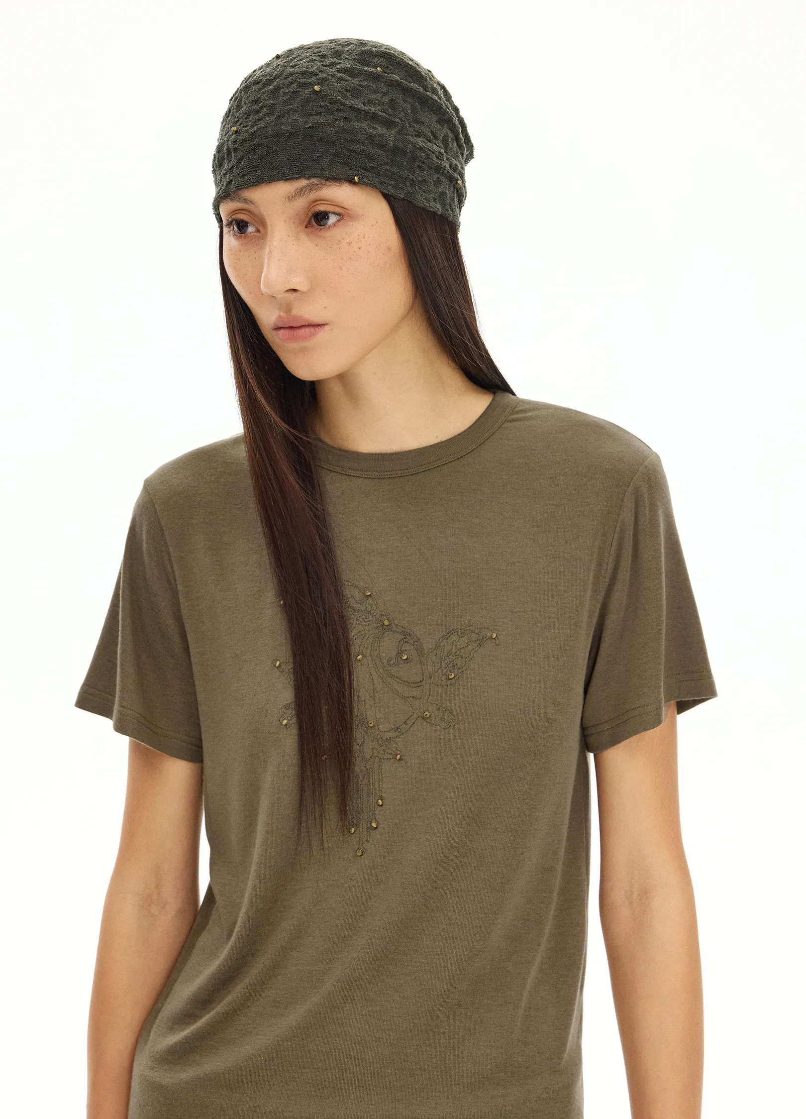 Hand-Studded Knit Bandana - Image 4