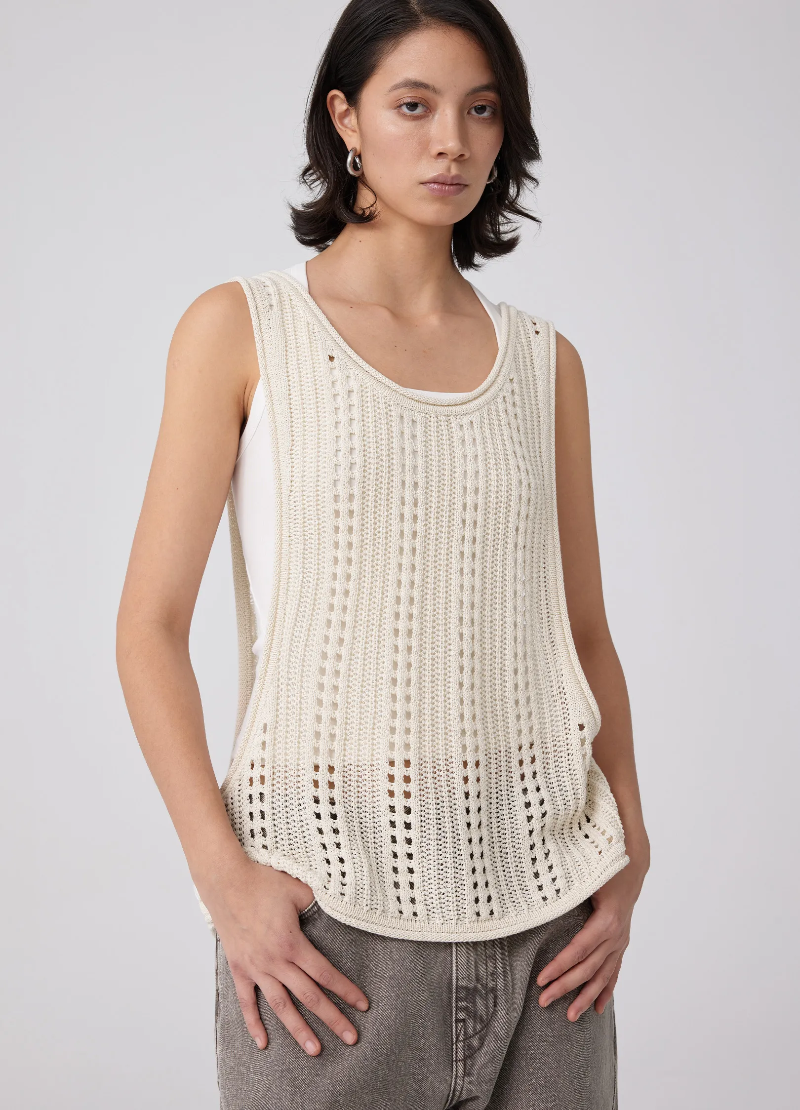 Hollow Crochet Vest - Image 3