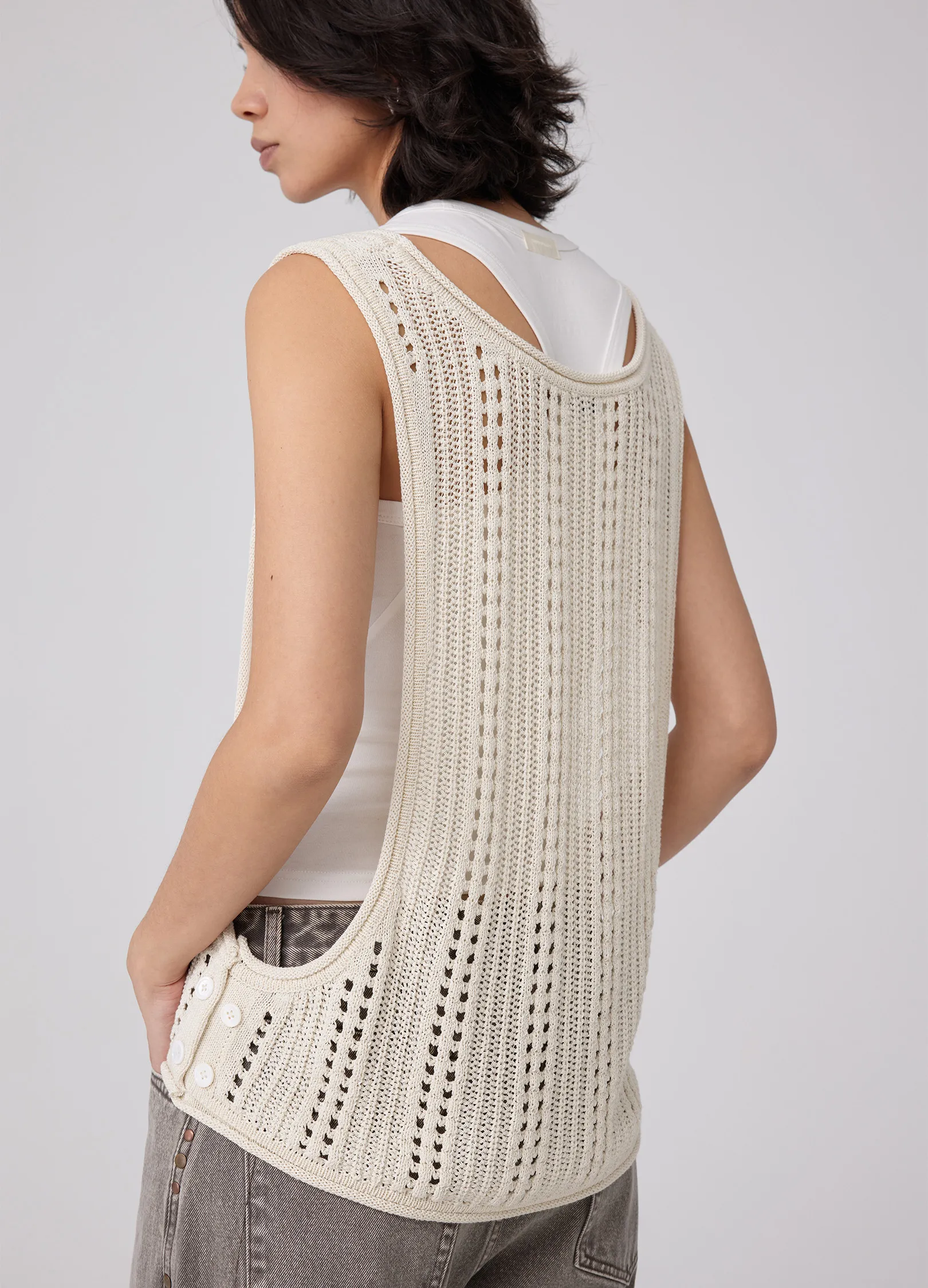Hollow Crochet Vest - Image 7