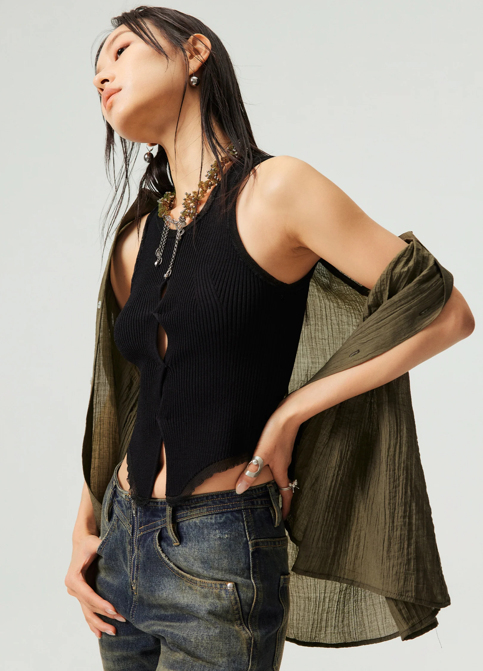 Hollow Knit Tank Top - Image 4